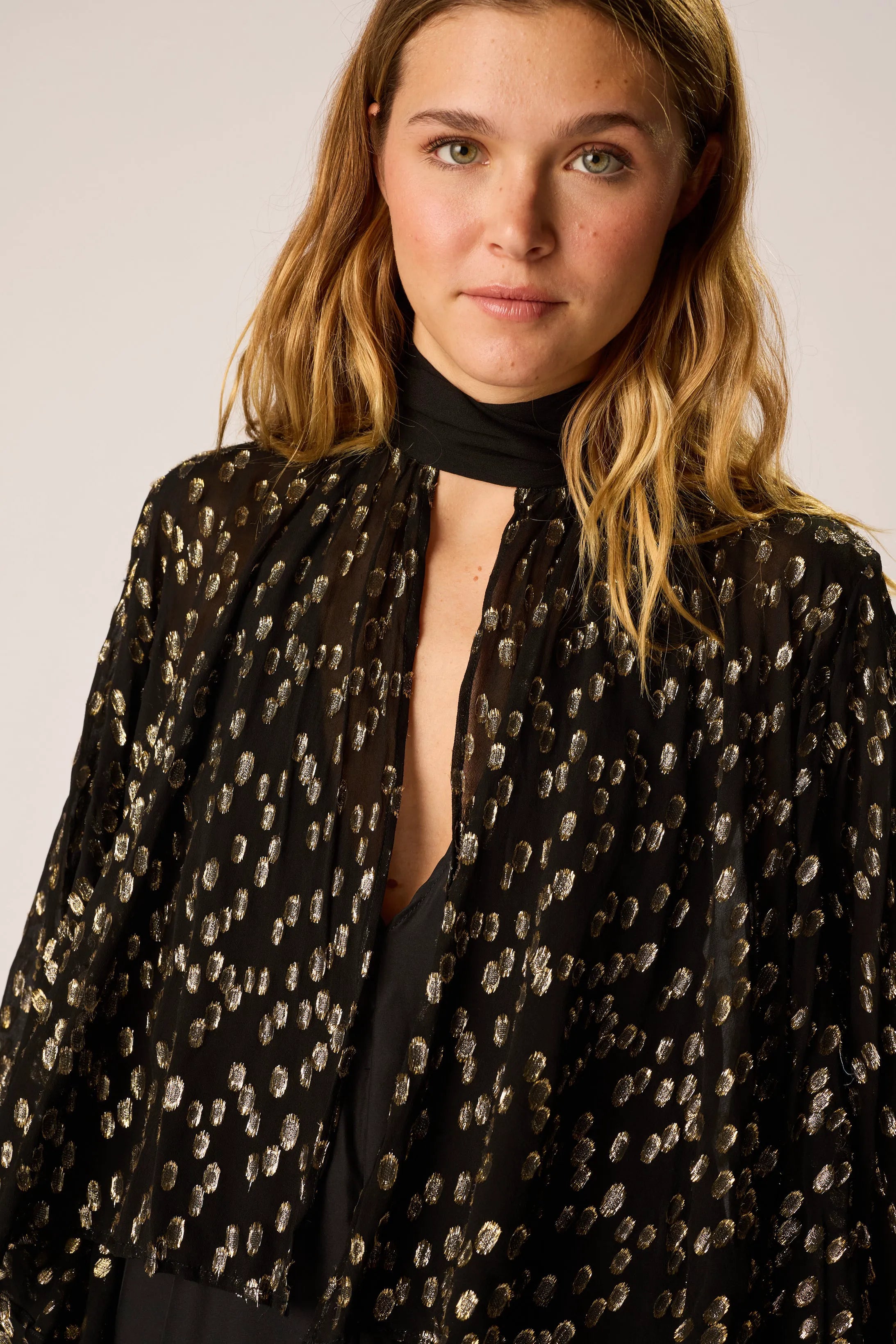 METALLIC CHIFFON