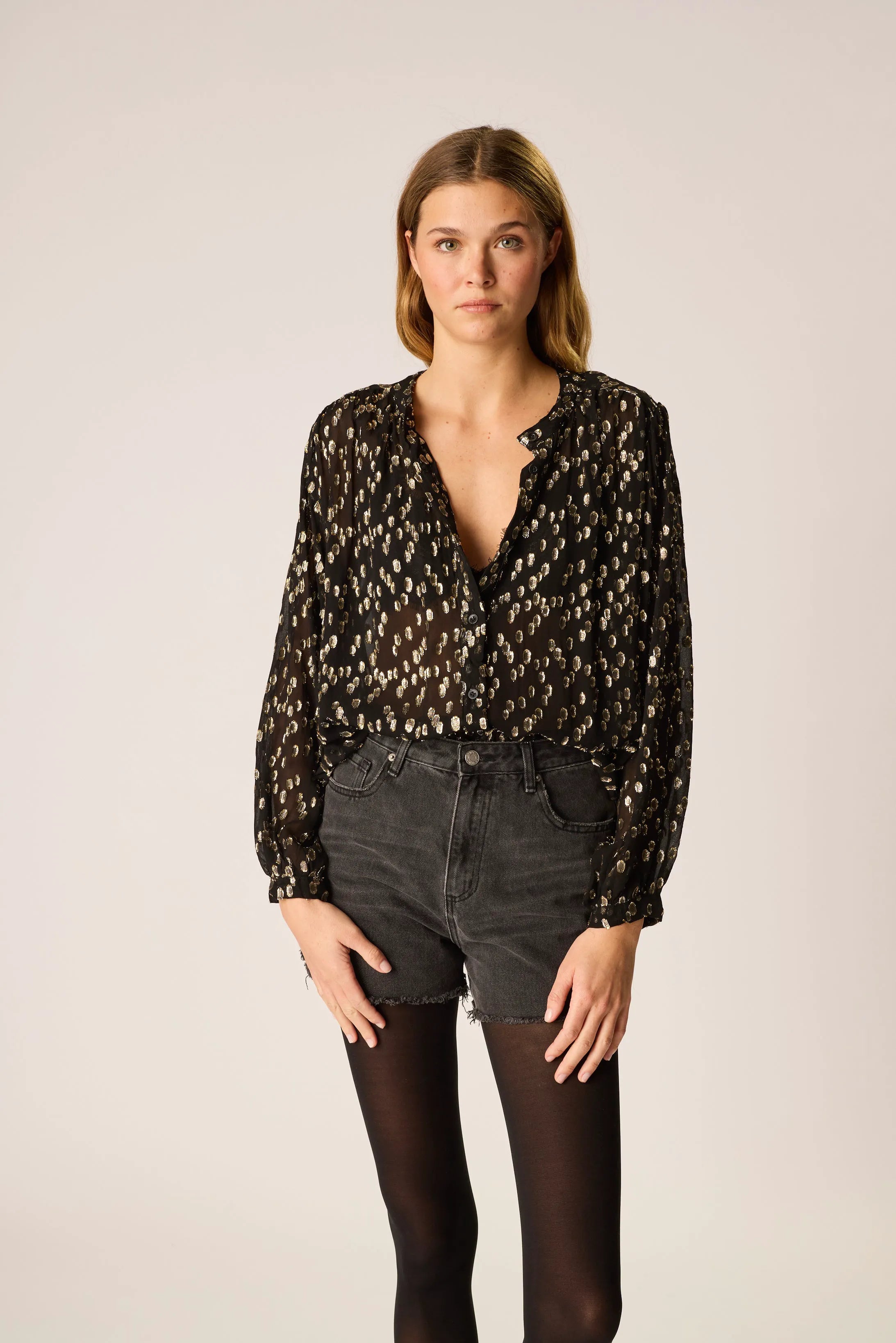 METALLIC CHIFFON