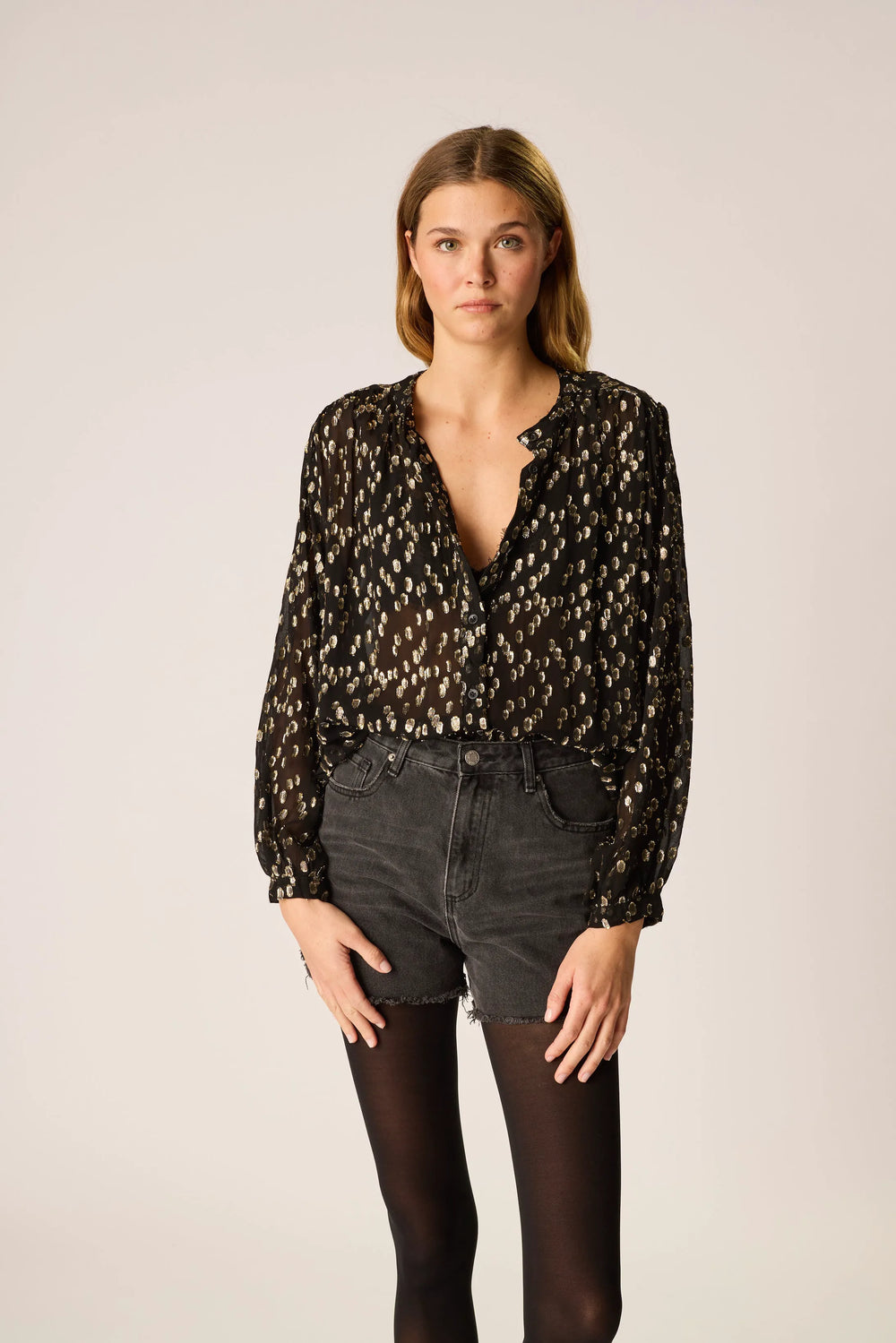 METALLIC CHIFFON