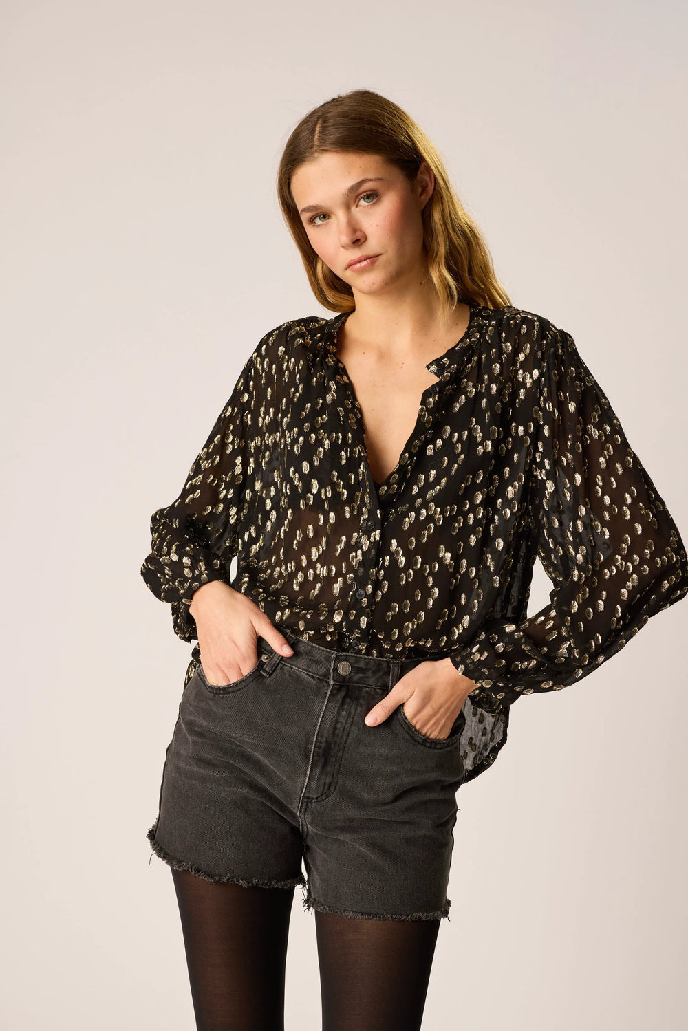METALLIC CHIFFON