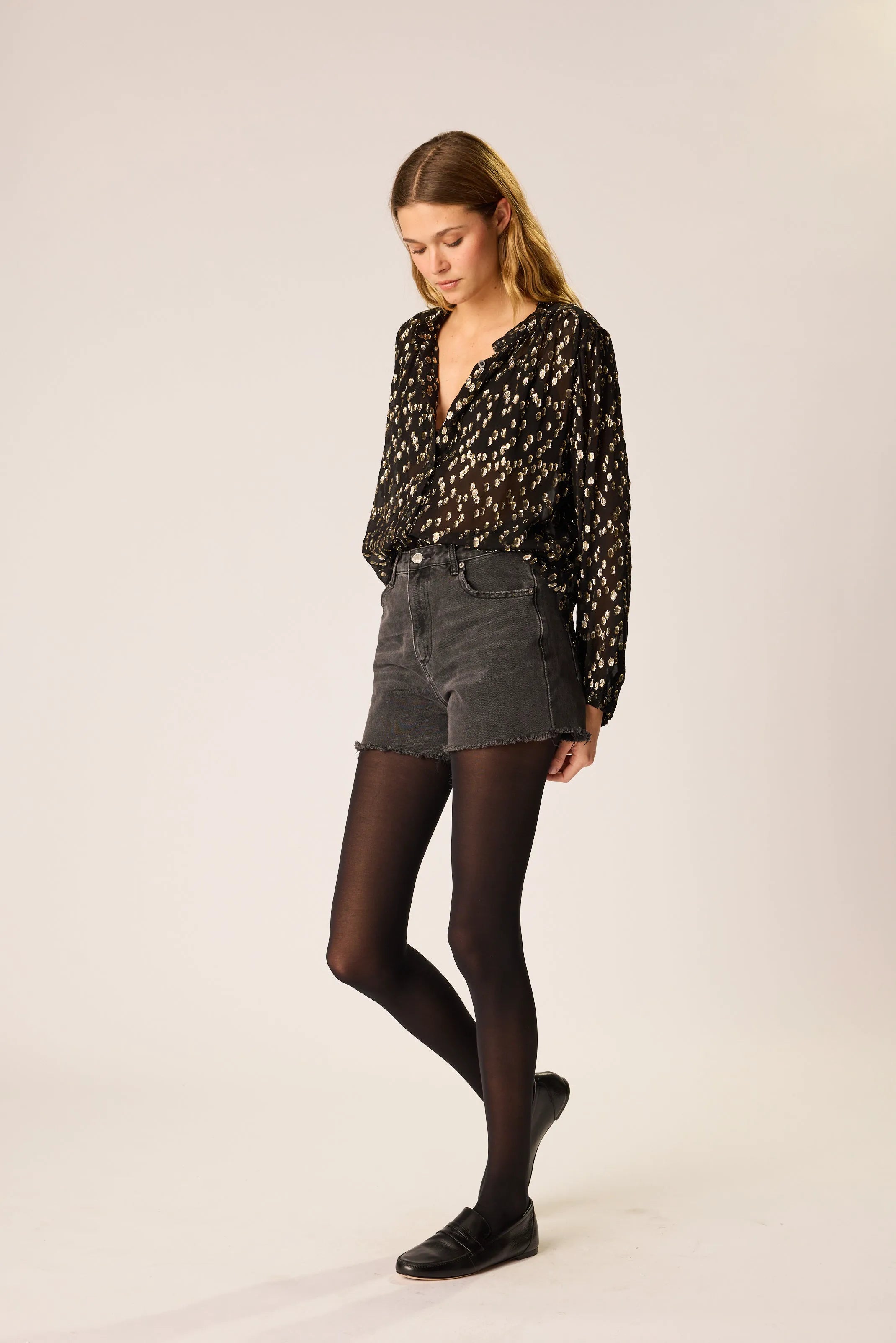 METALLIC CHIFFON