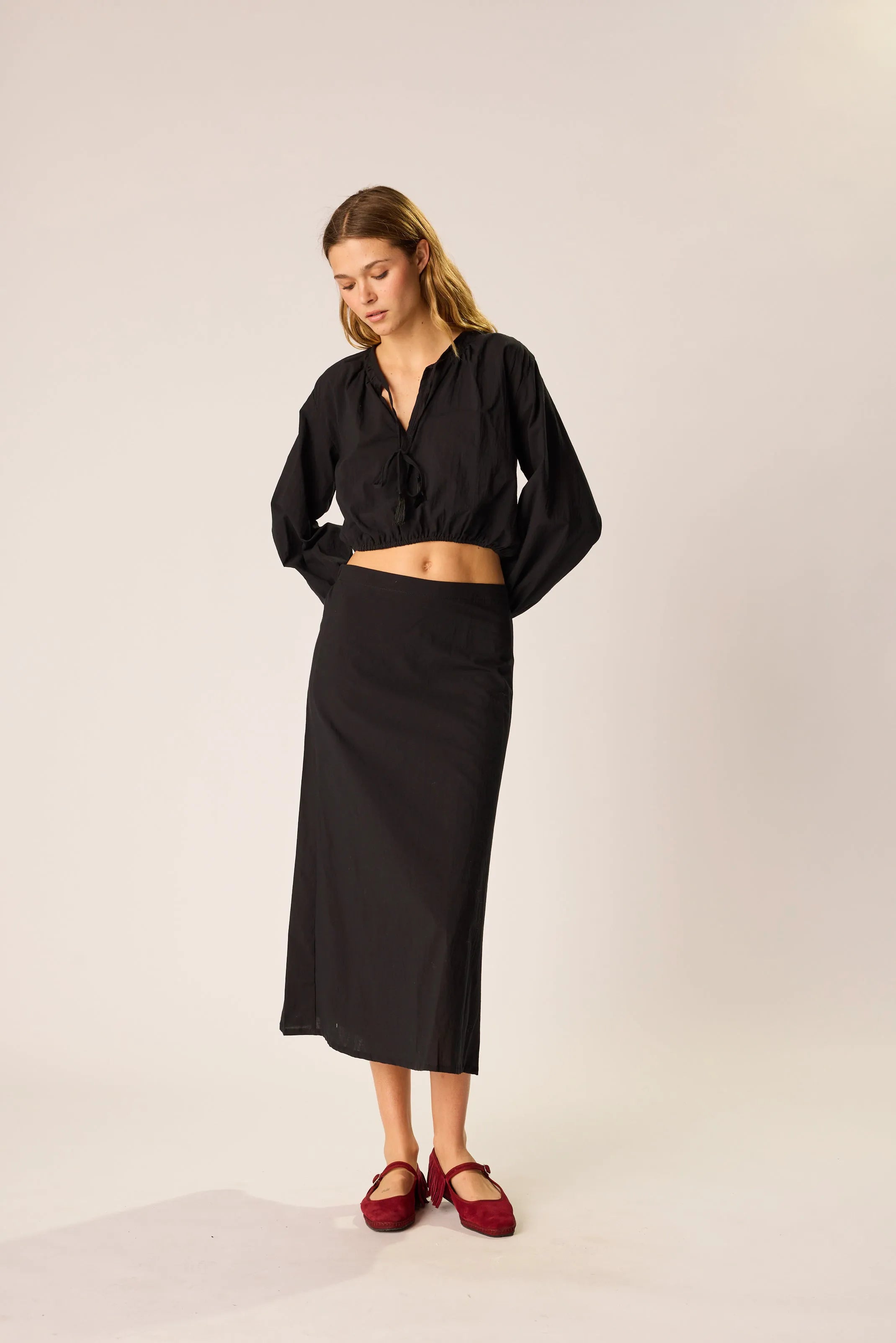 BLACK FLAT COTTON