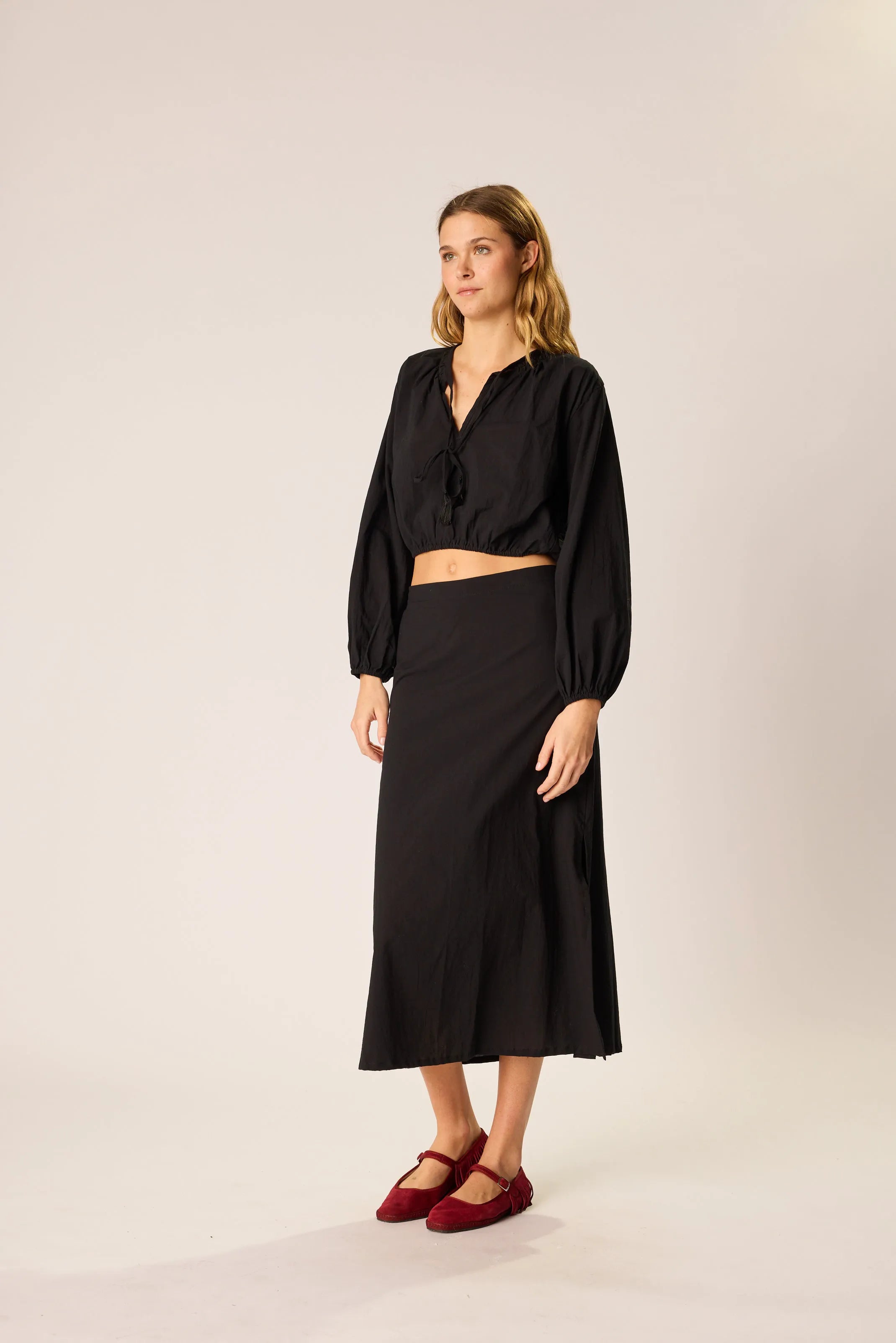 BLACK FLAT COTTON