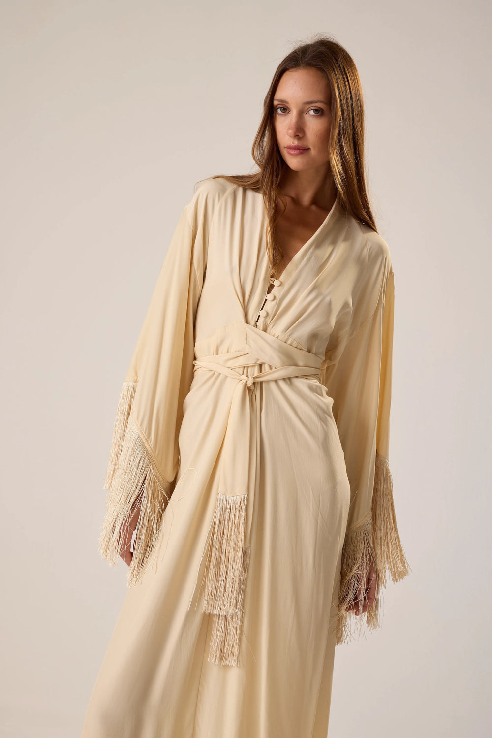 CREAM SILK FRINGE