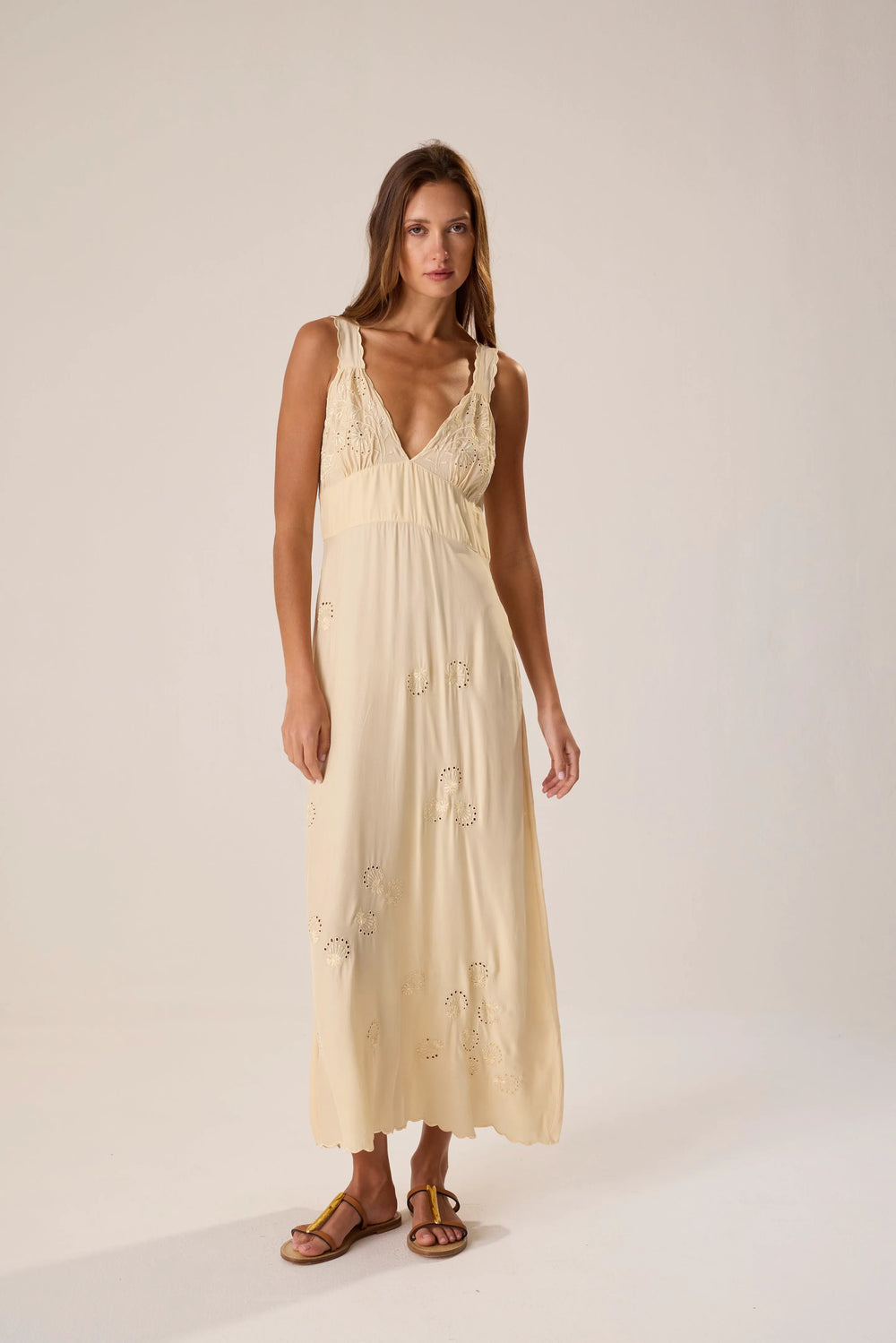 CREAM SILK EMBROIDERY