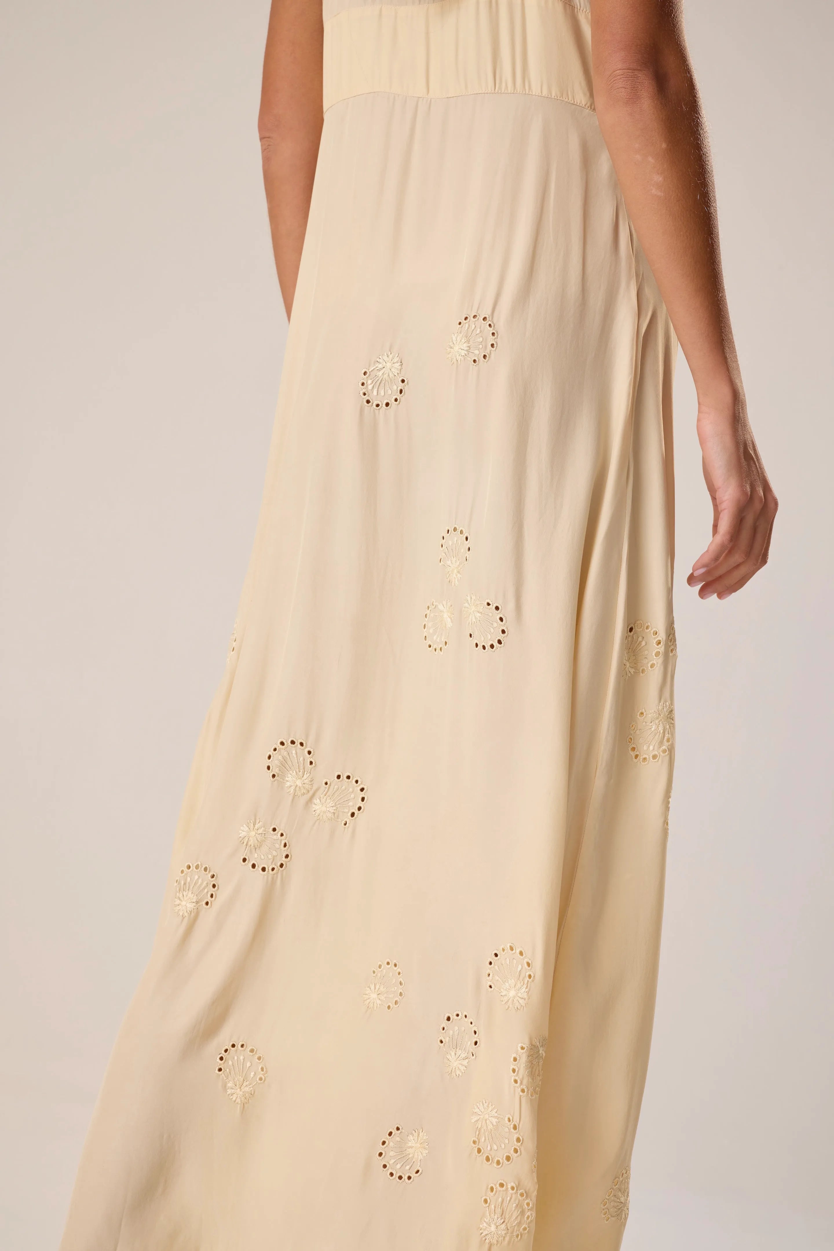 CREAM SILK EMBROIDERY