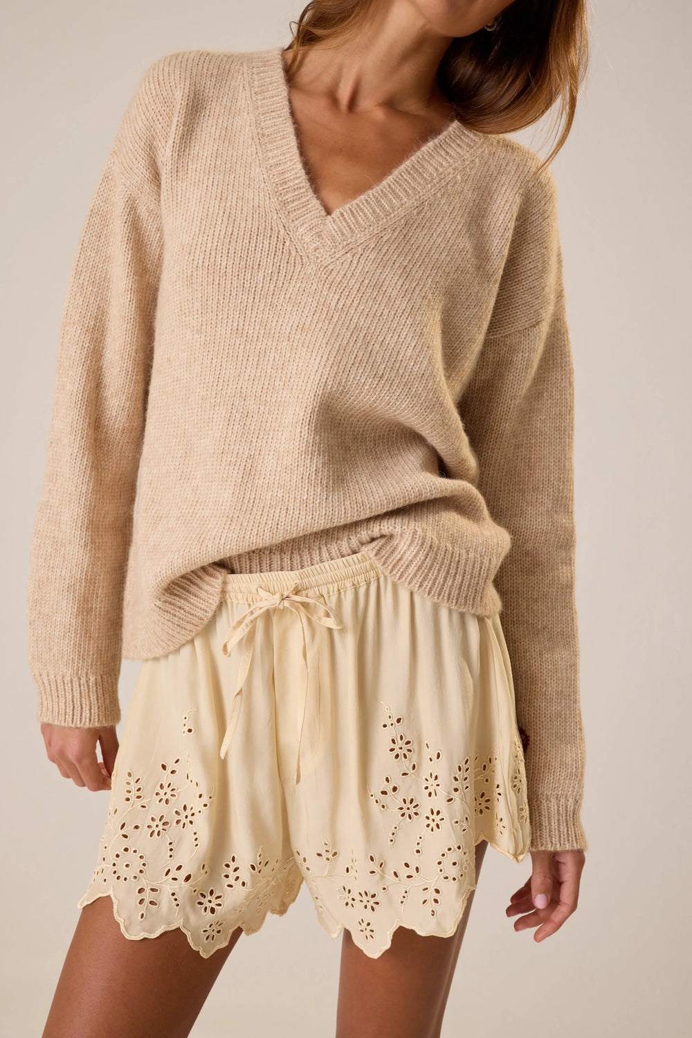 CREAM SILK EMBROIDERY