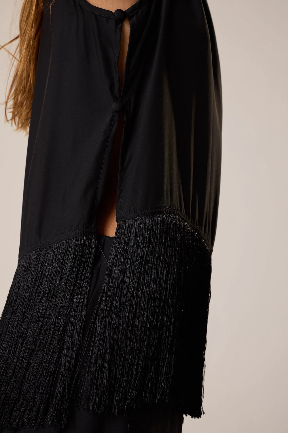 BLACK SILK FRINGE