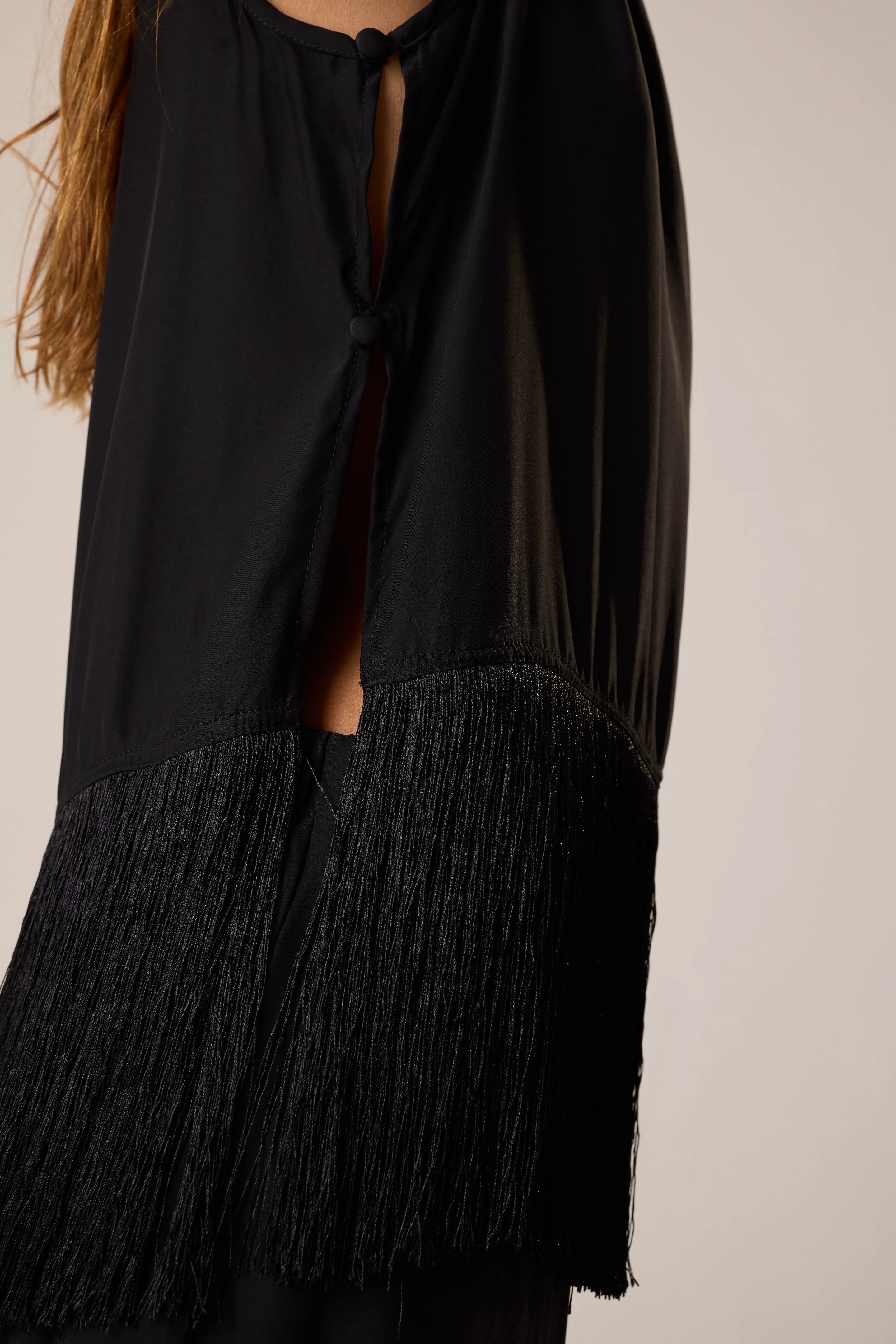 BLACK SILK FRINGE