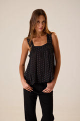 PETITE POLKA DOT BLACK & TAN