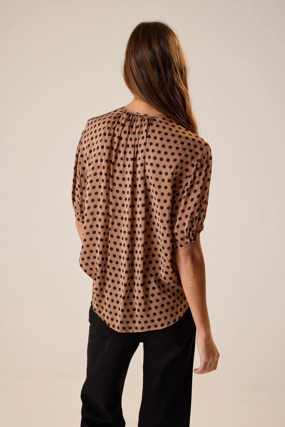 GRANDE POLKA DOT BLACK & TAN