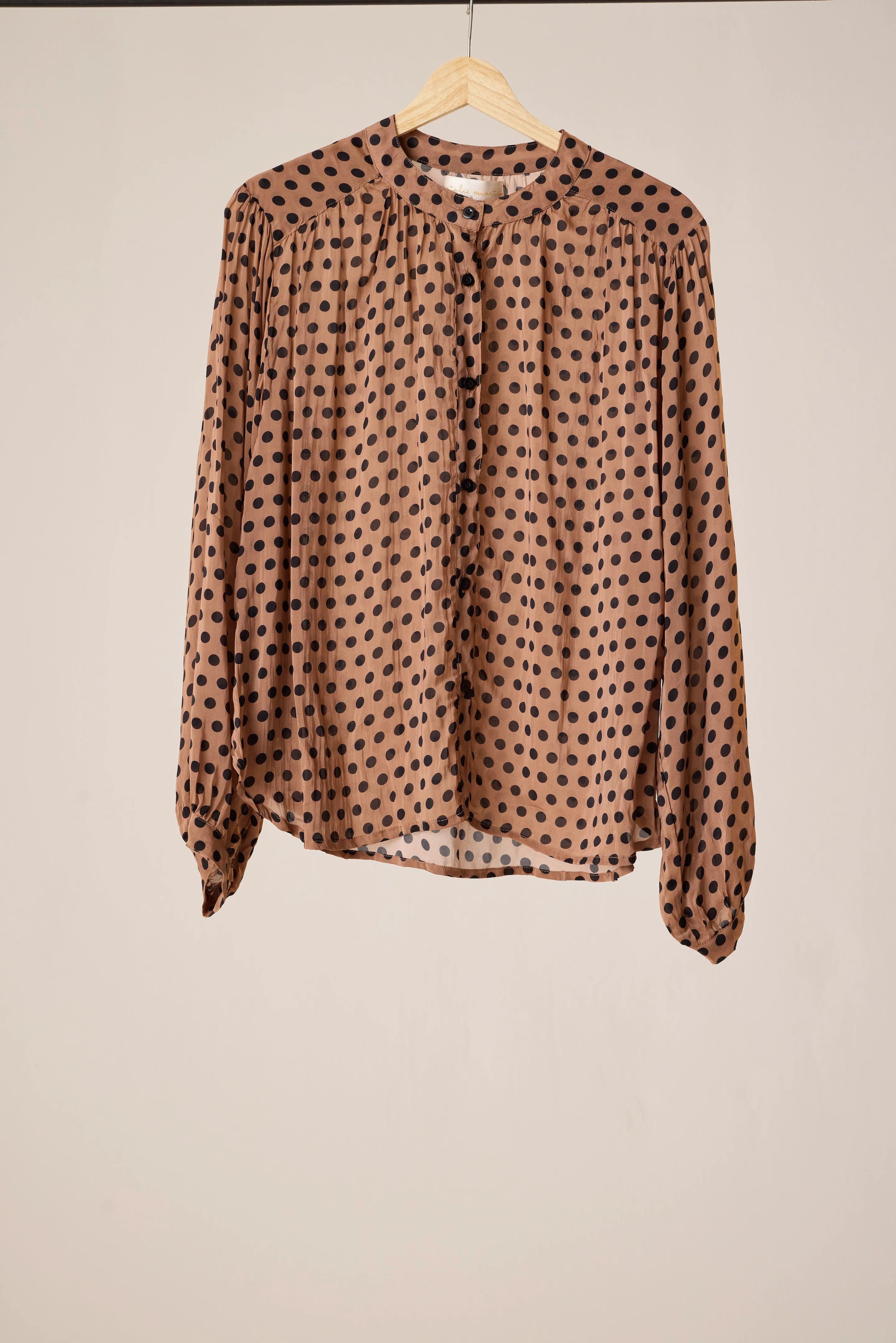 PETITE POLKA DOT BLACK & TAN