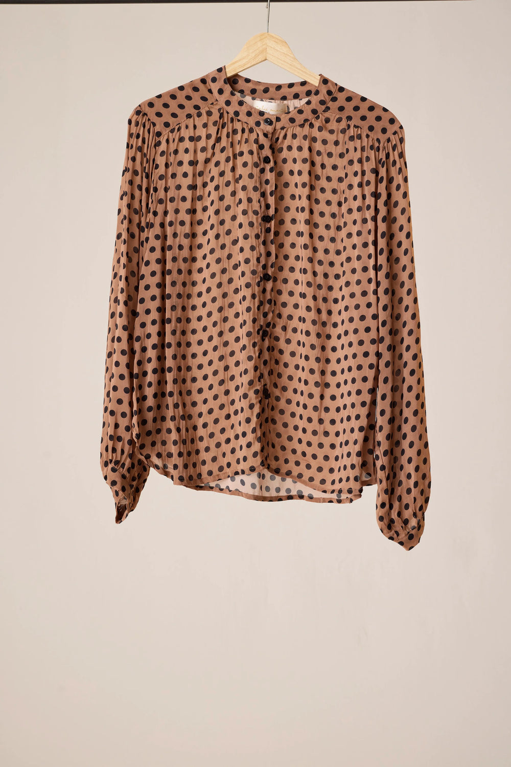 PETITE POLKA DOT BLACK & TAN