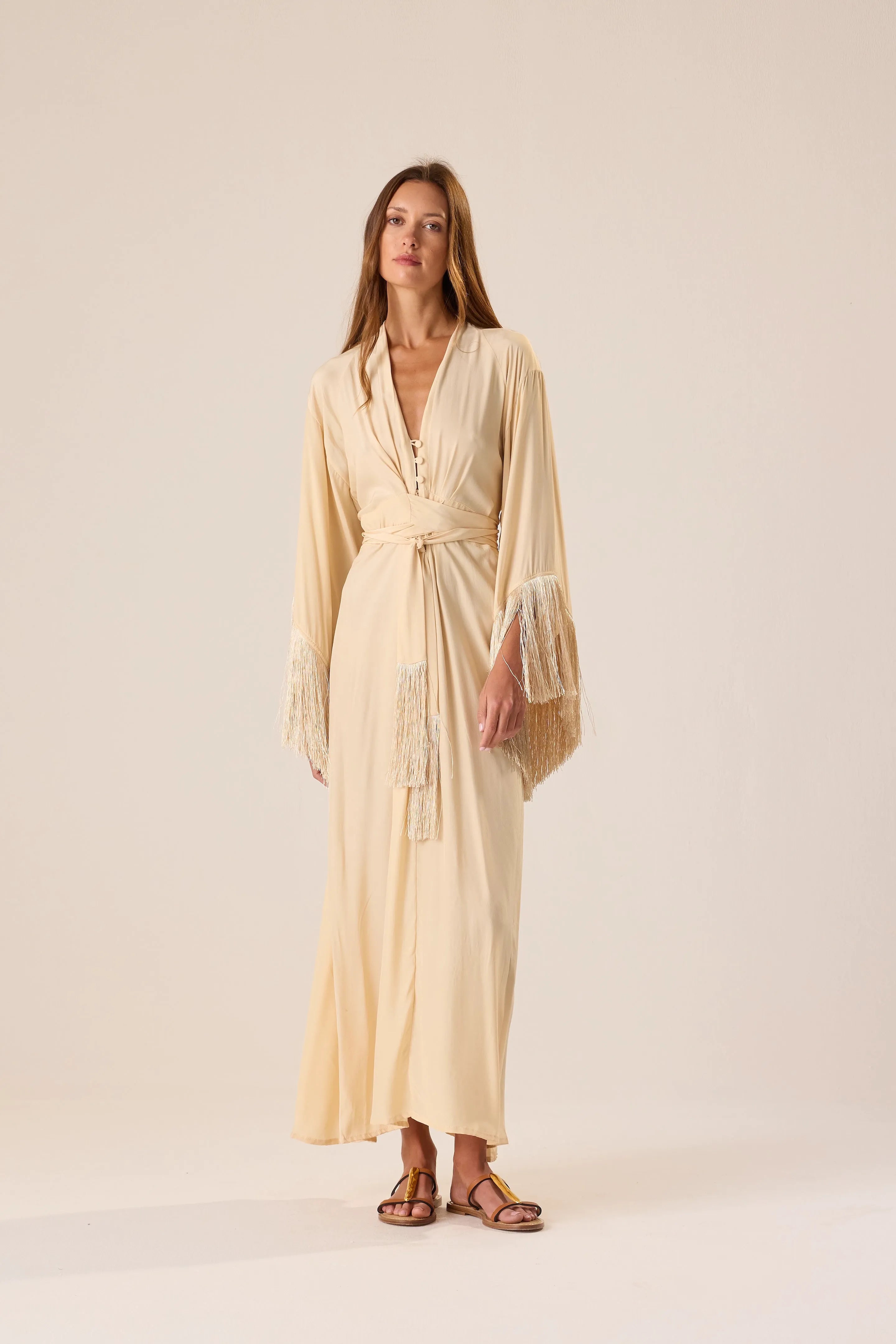CREAM SILK FRINGE