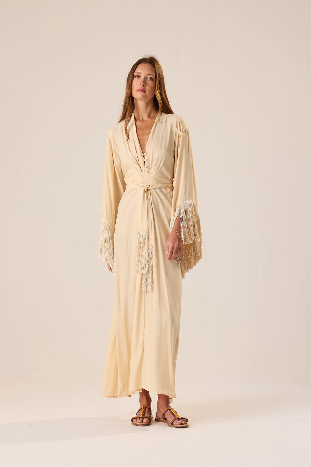 CREAM SILK FRINGE