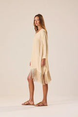CREAM SILK FRINGE