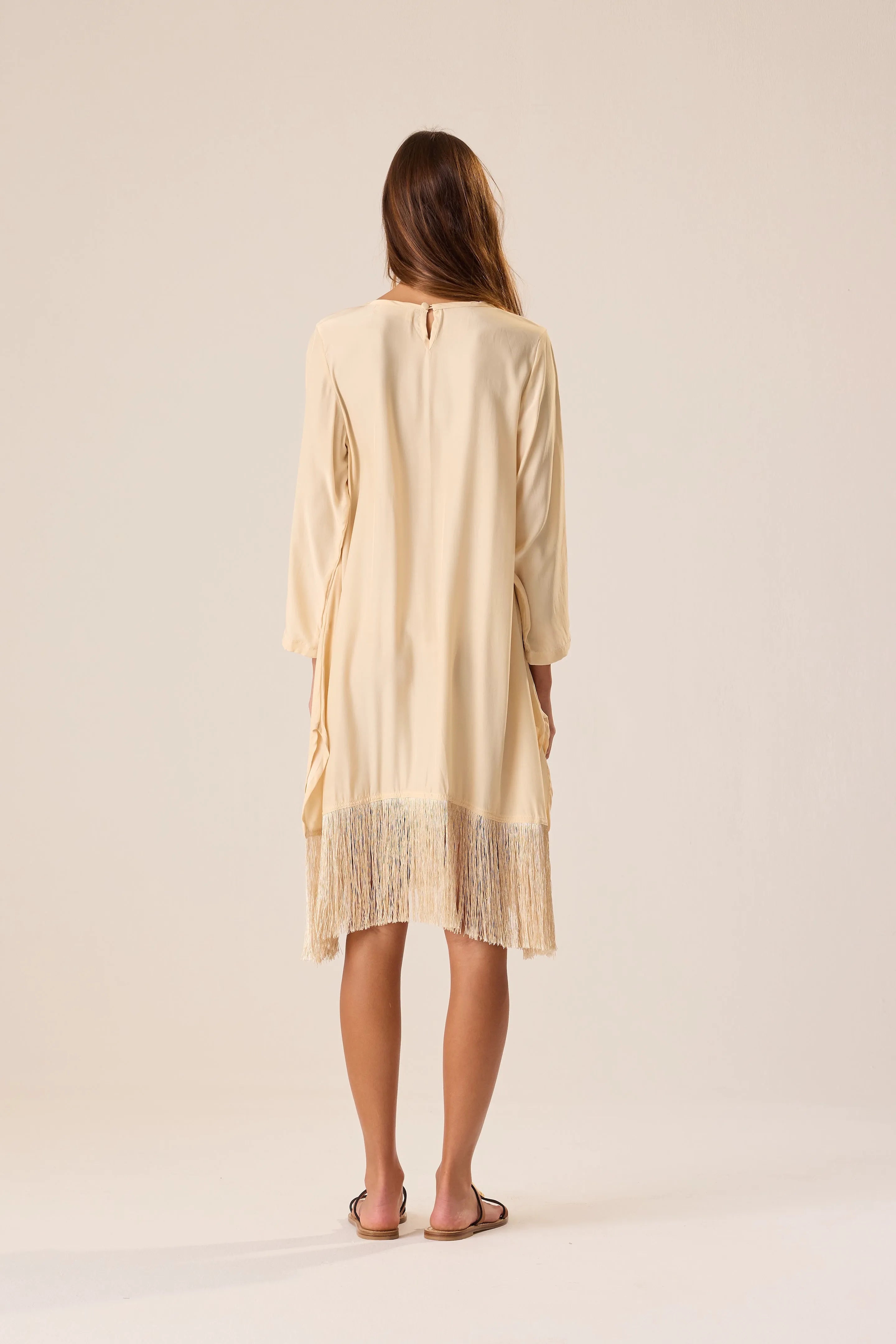 CREAM SILK FRINGE