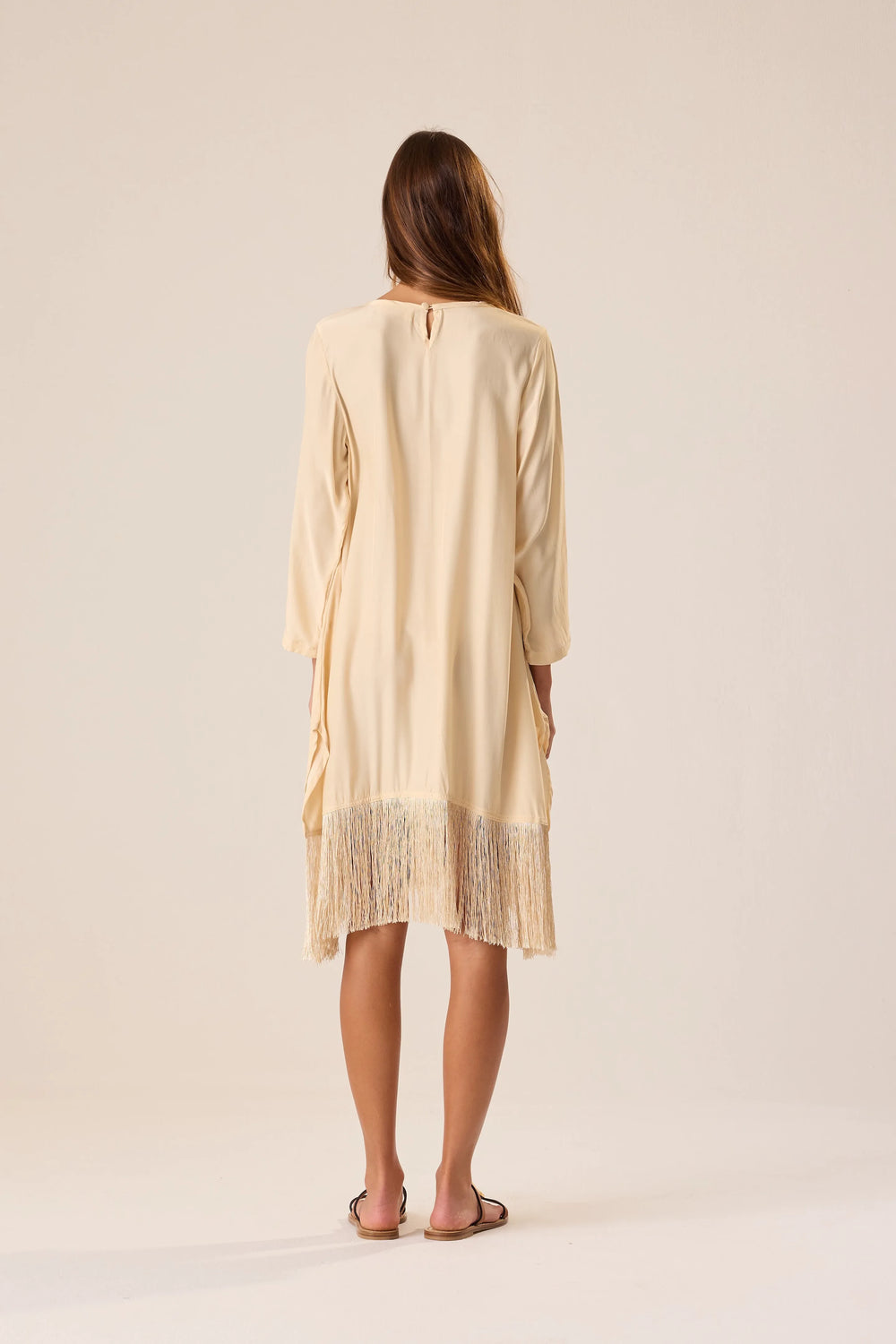 CREAM SILK FRINGE