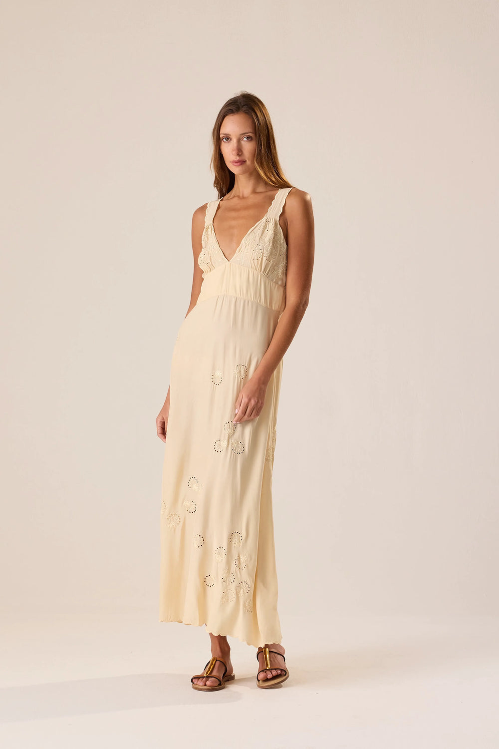 CREAM SILK EMBROIDERY