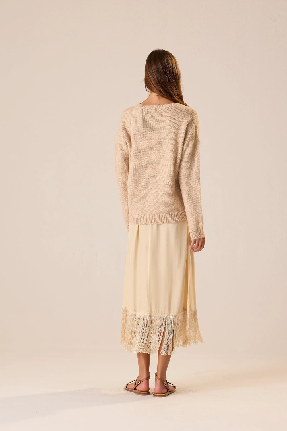 CREAM SILK FRINGE