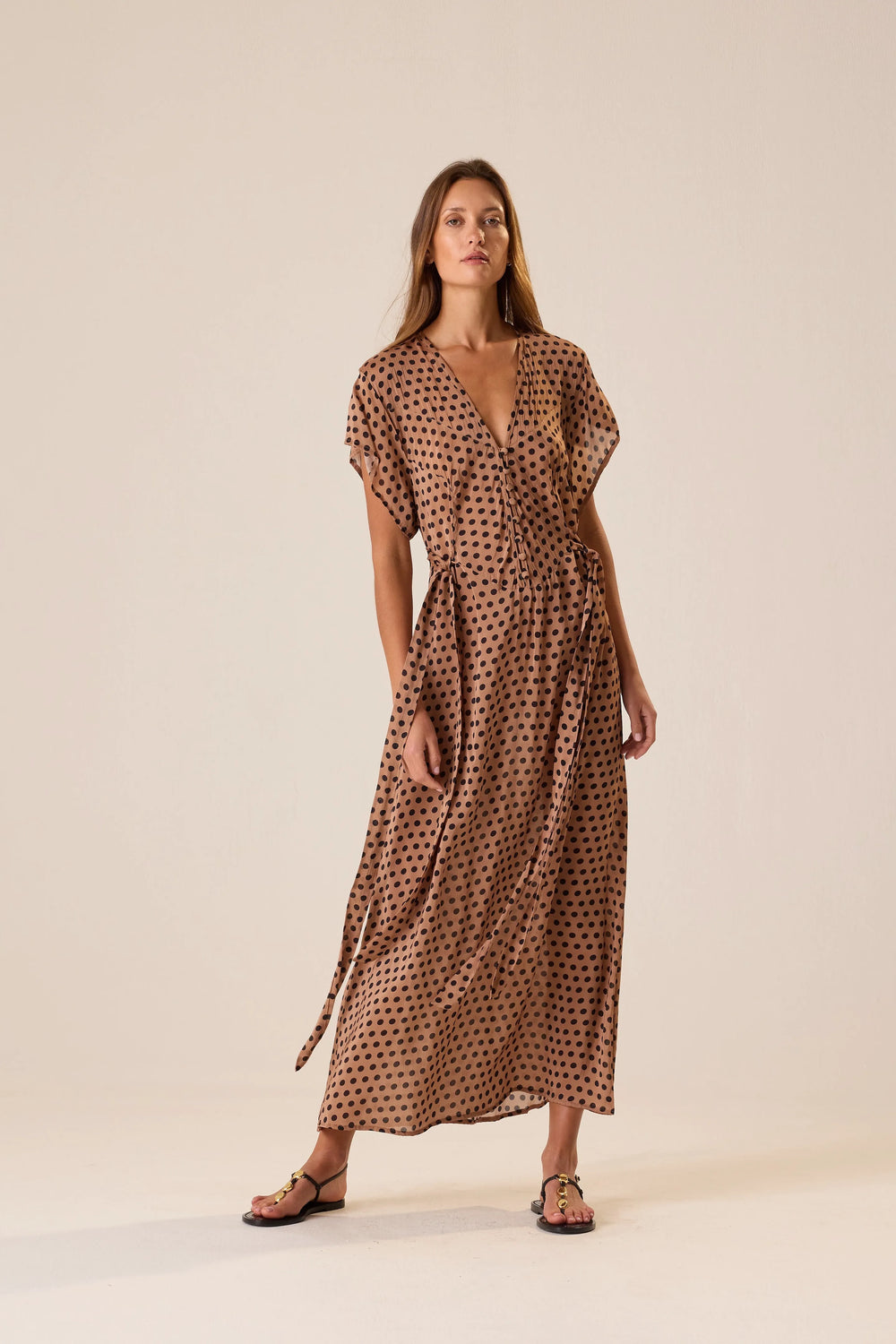 GRANDE POLKA DOT BLACK & TAN