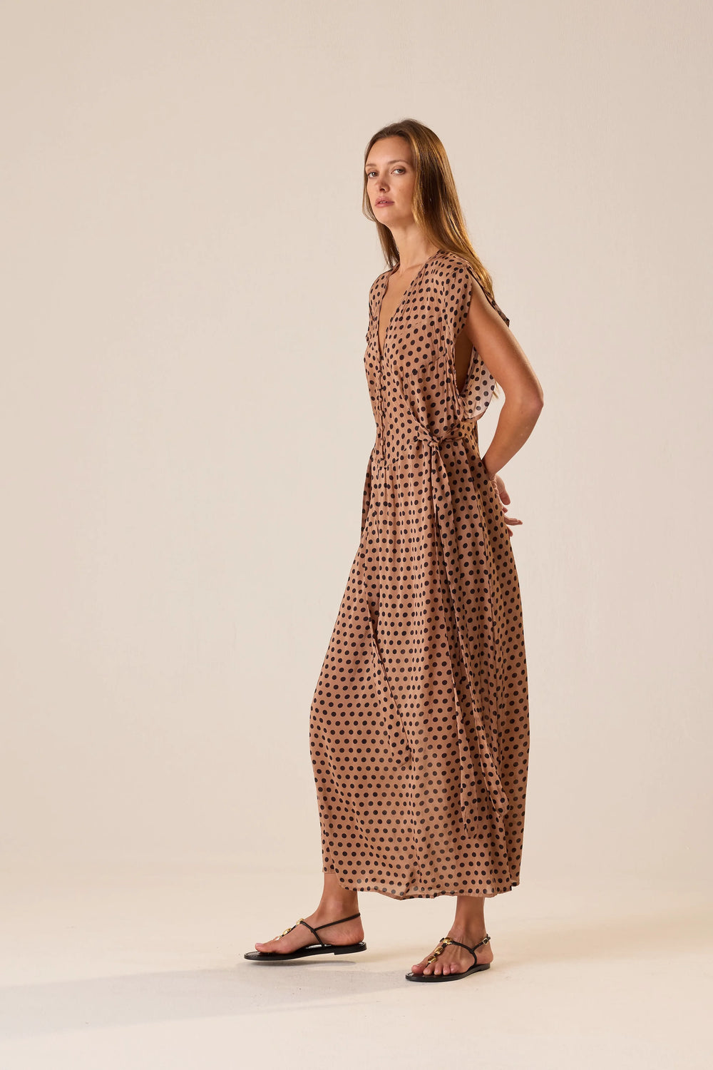 GRANDE POLKA DOT BLACK & TAN
