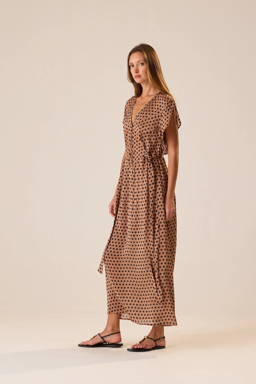 GRANDE POLKA DOT BLACK & TAN