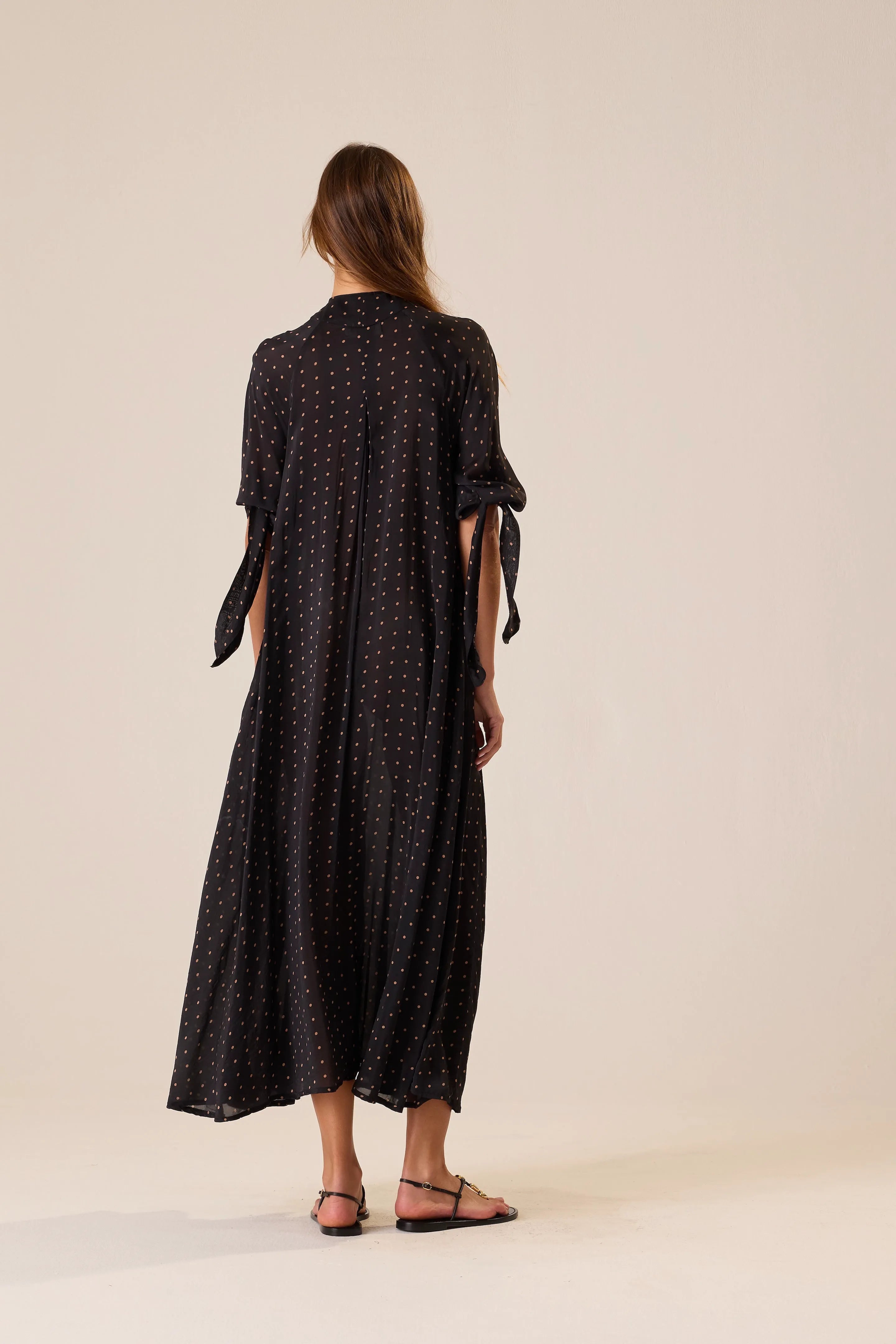 PETITE POLKA DOT BLACK & TAN