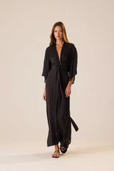 PETITE POLKA DOT BLACK & TAN