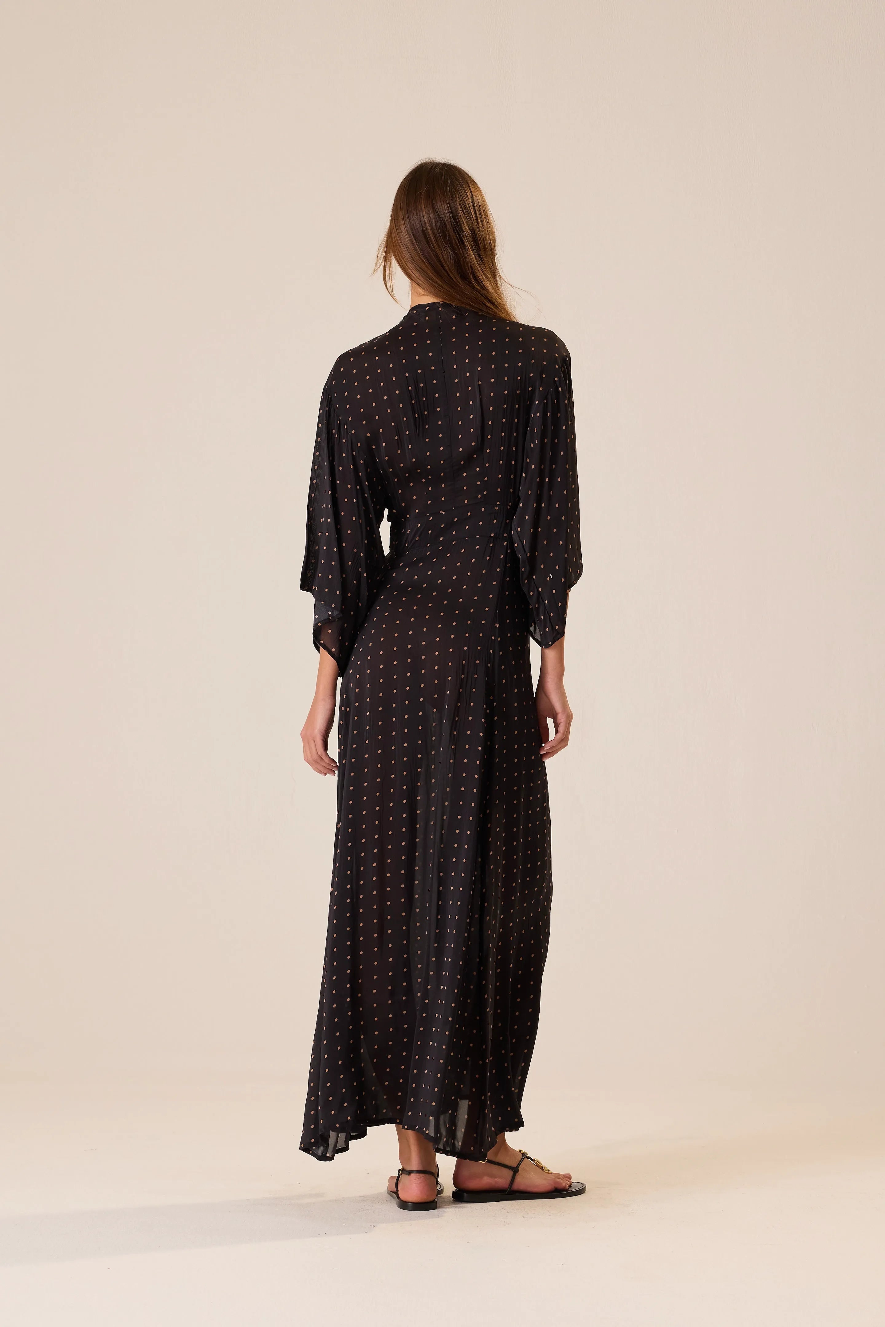 PETITE POLKA DOT BLACK & TAN