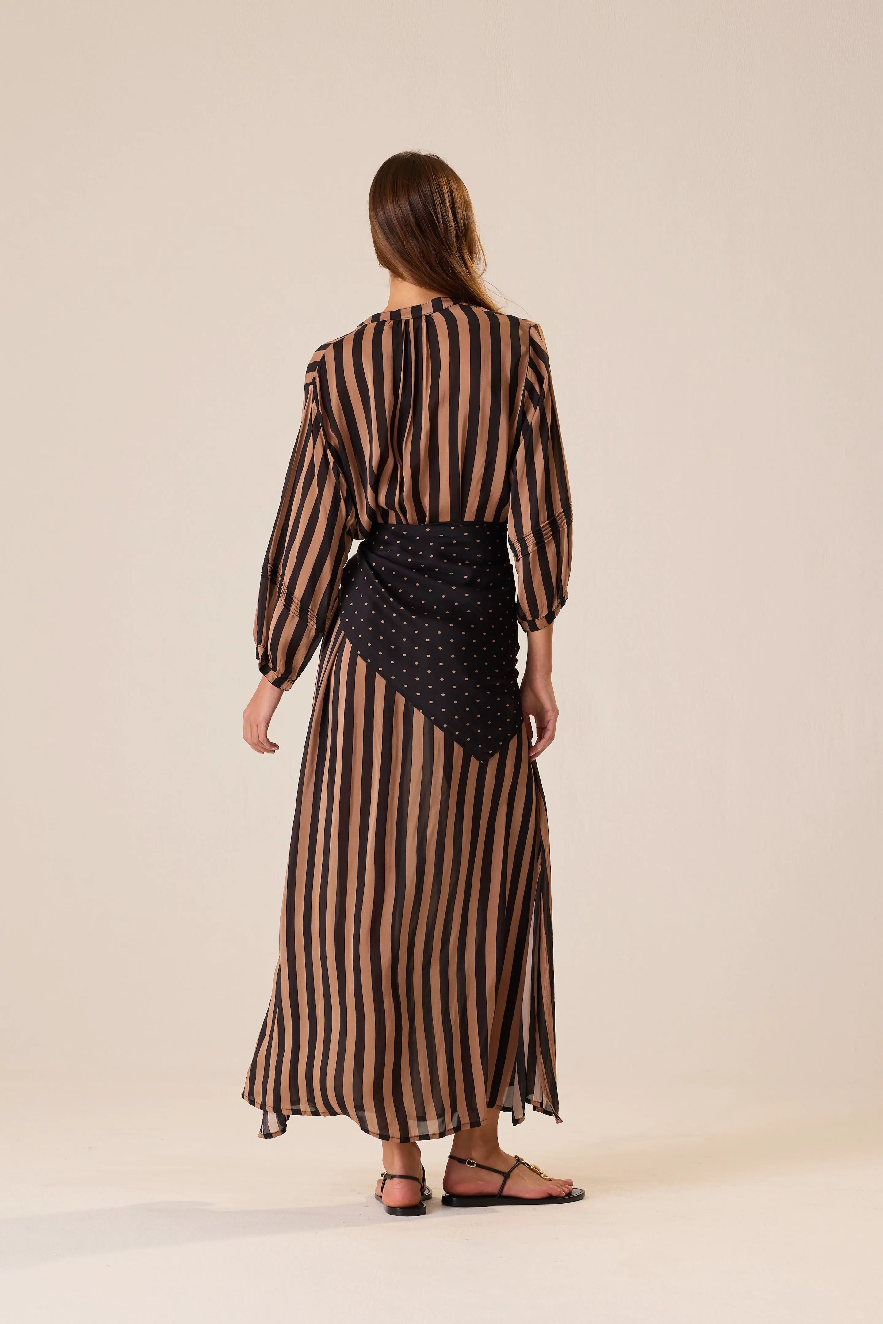 PETITE POLKA DOT BLACK & TAN