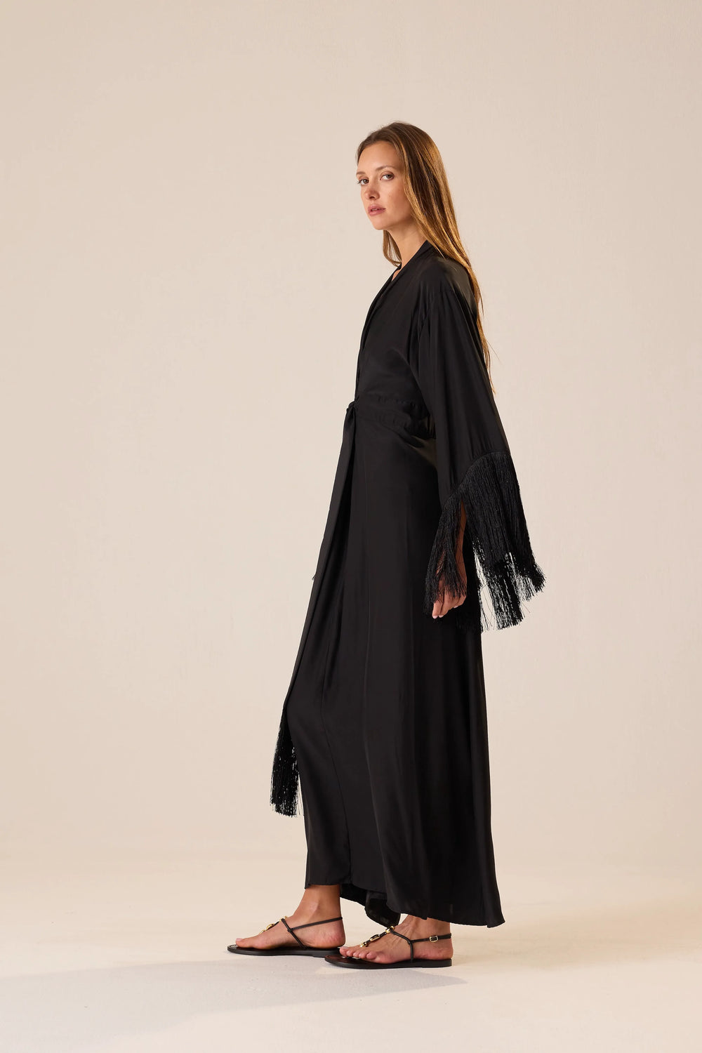 BLACK SILK FRINGE