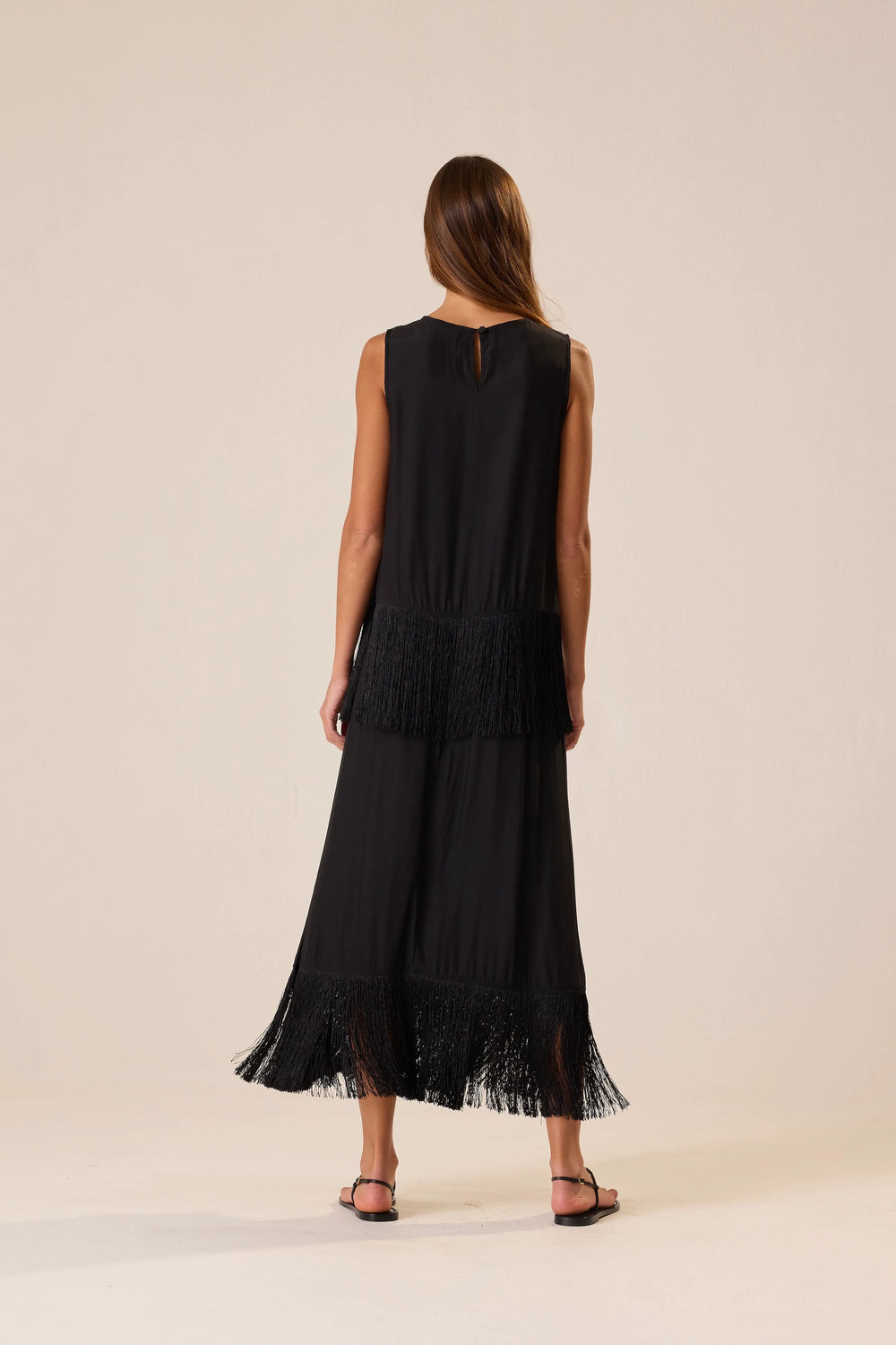 BLACK SILK FRINGE