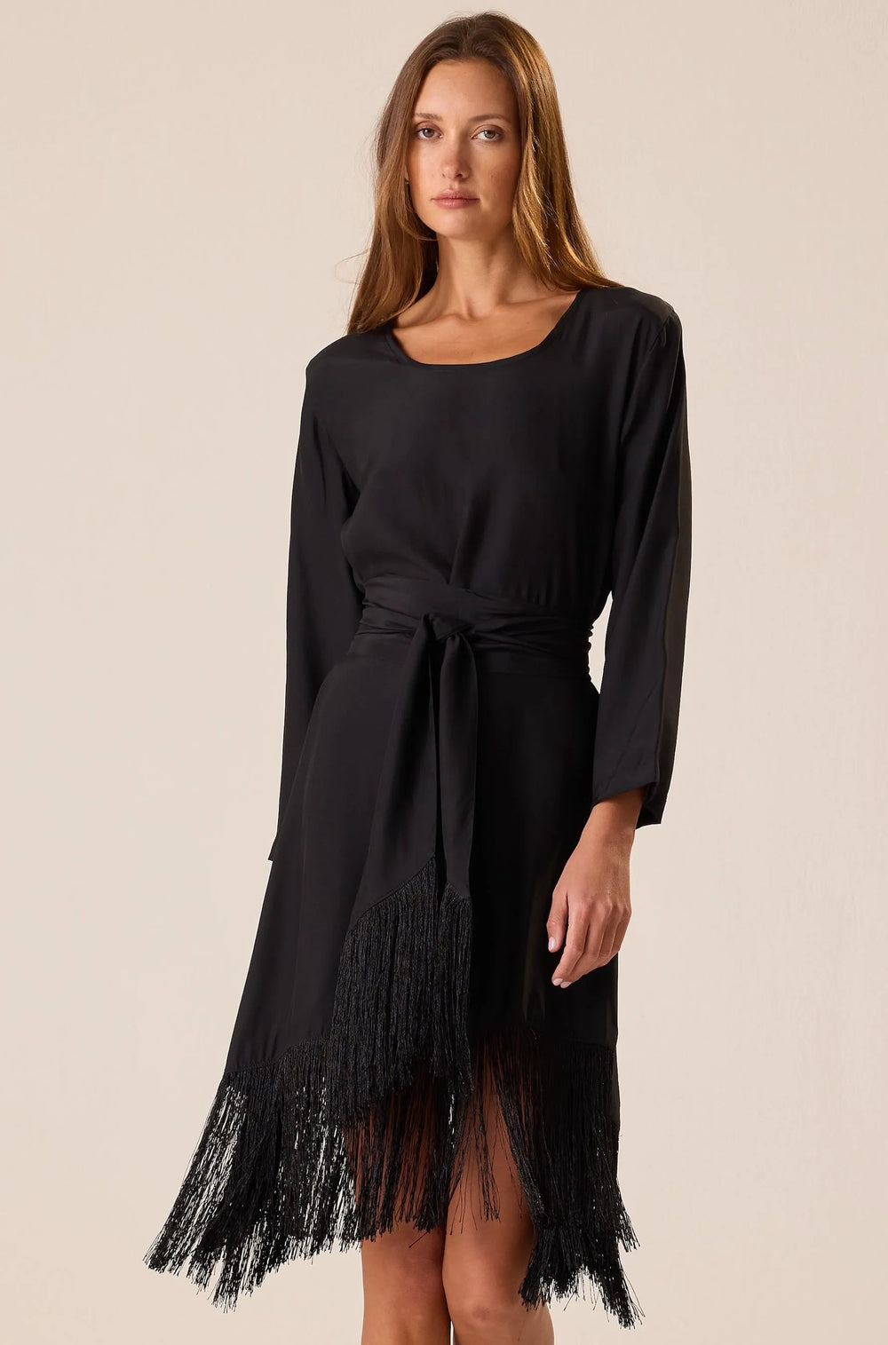 BLACK SILK FRINGE