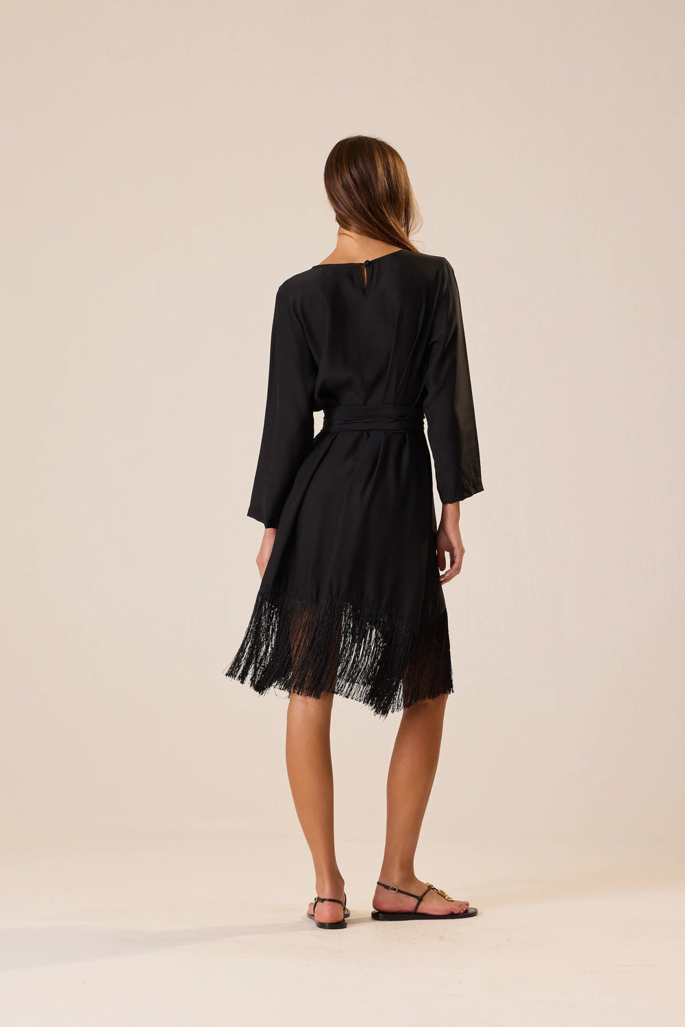 BLACK SILK FRINGE