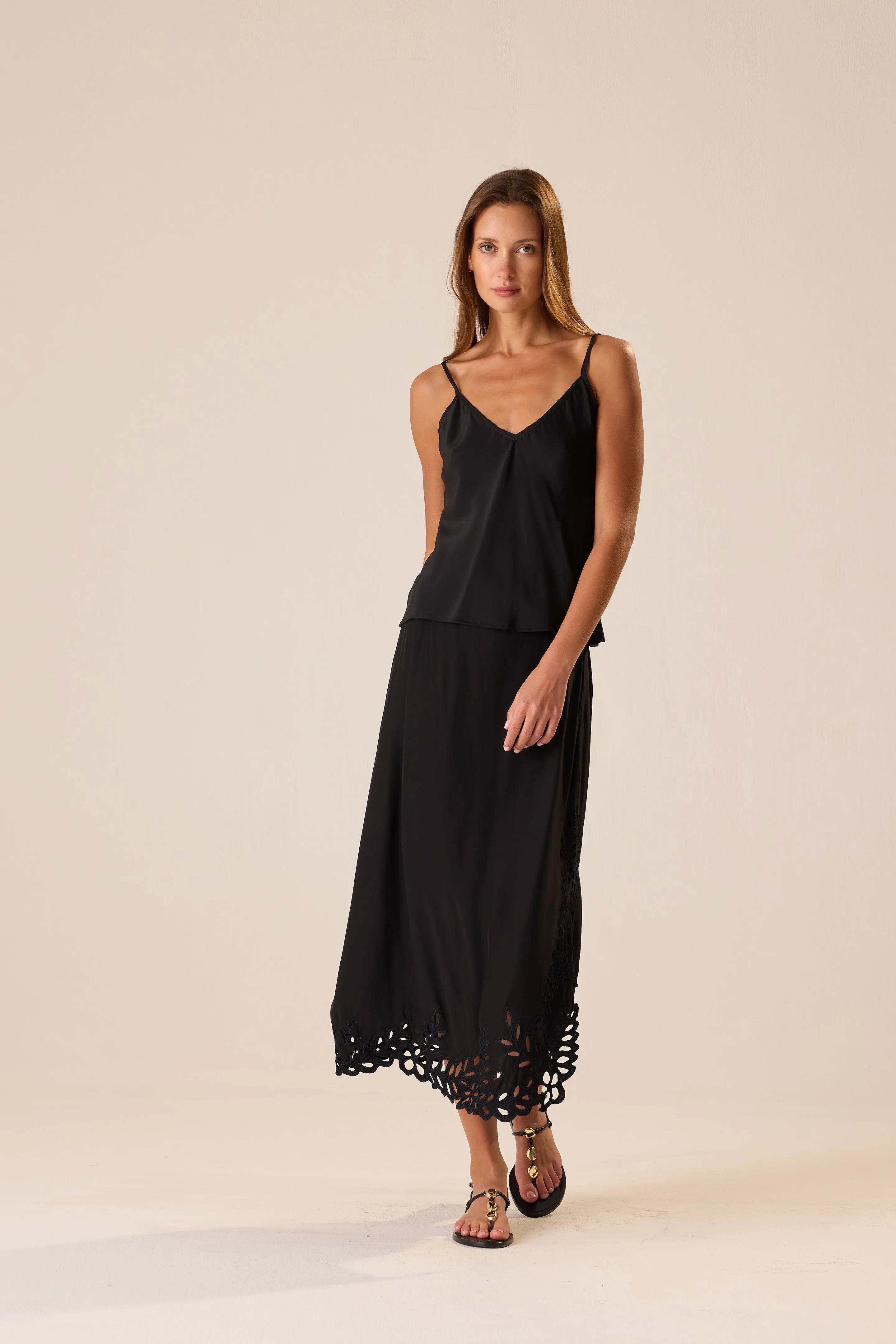 BLACK SILK EMBROIDERY