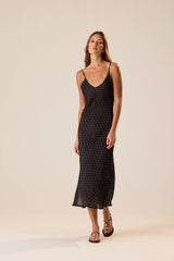 PETITE POLKA DOT BLACK & TAN