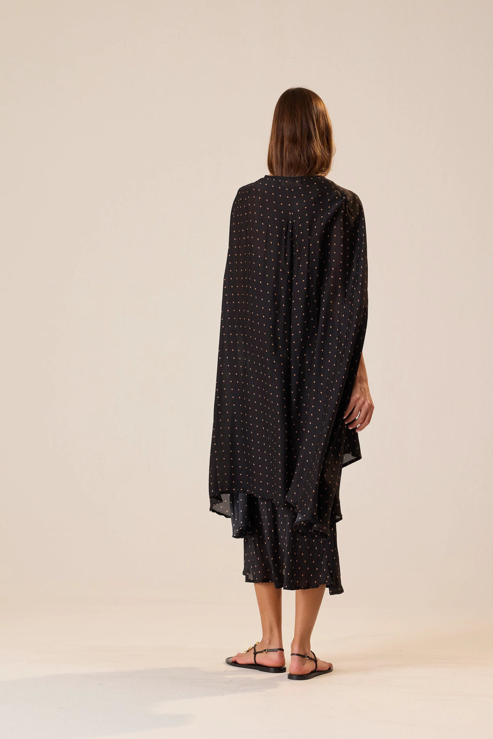 PETITE POLKA DOT BLACK & TAN