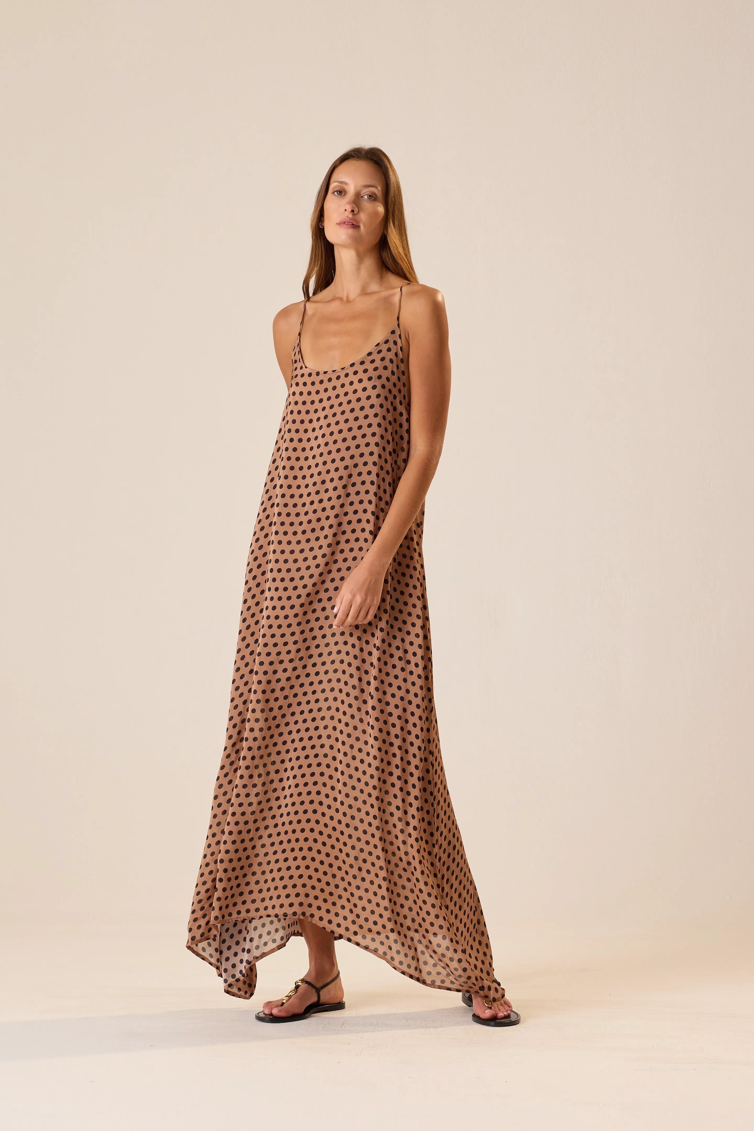 GRANDE POLKA DOT BLACK & TAN