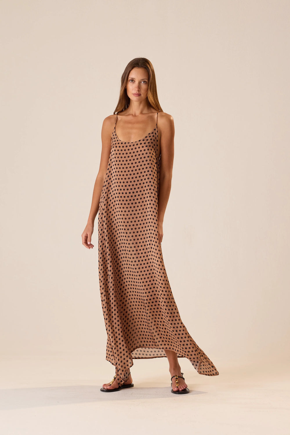 GRANDE POLKA DOT BLACK & TAN