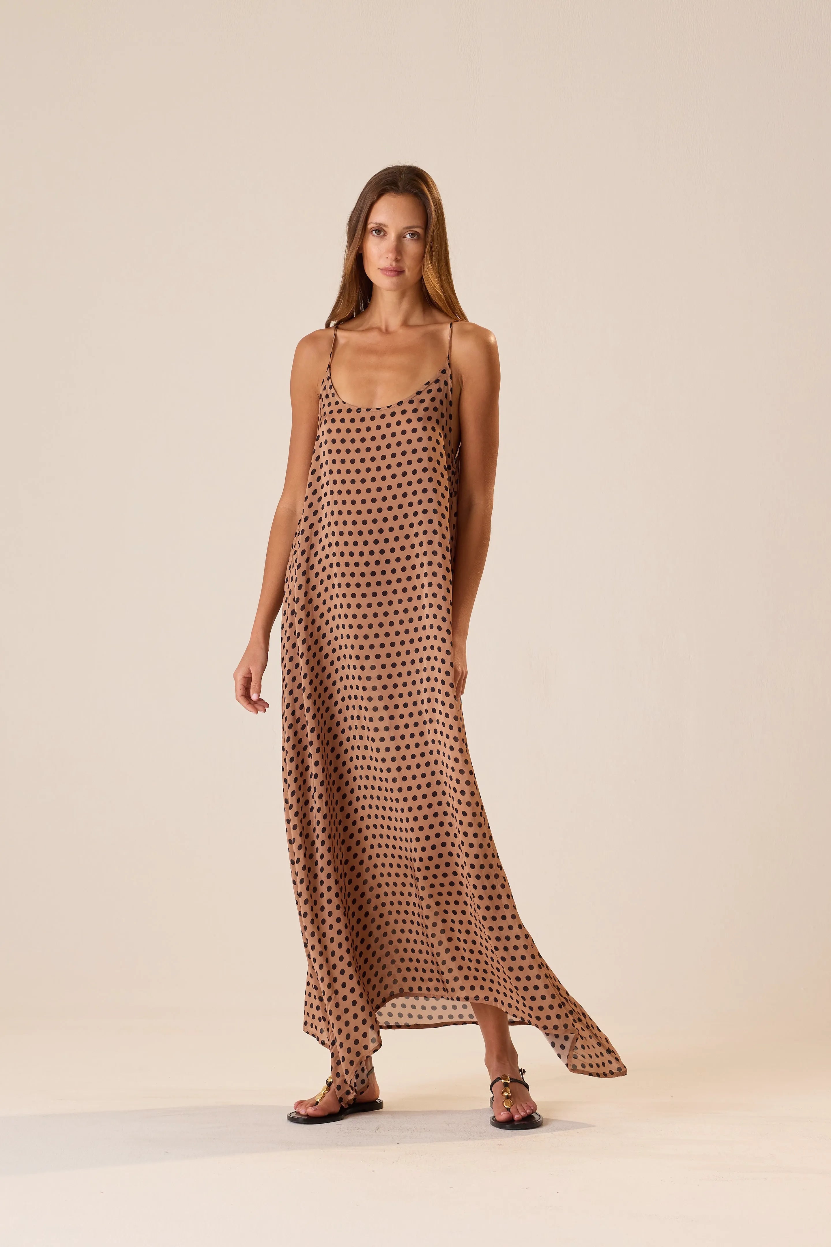 GRANDE POLKA DOT BLACK & TAN