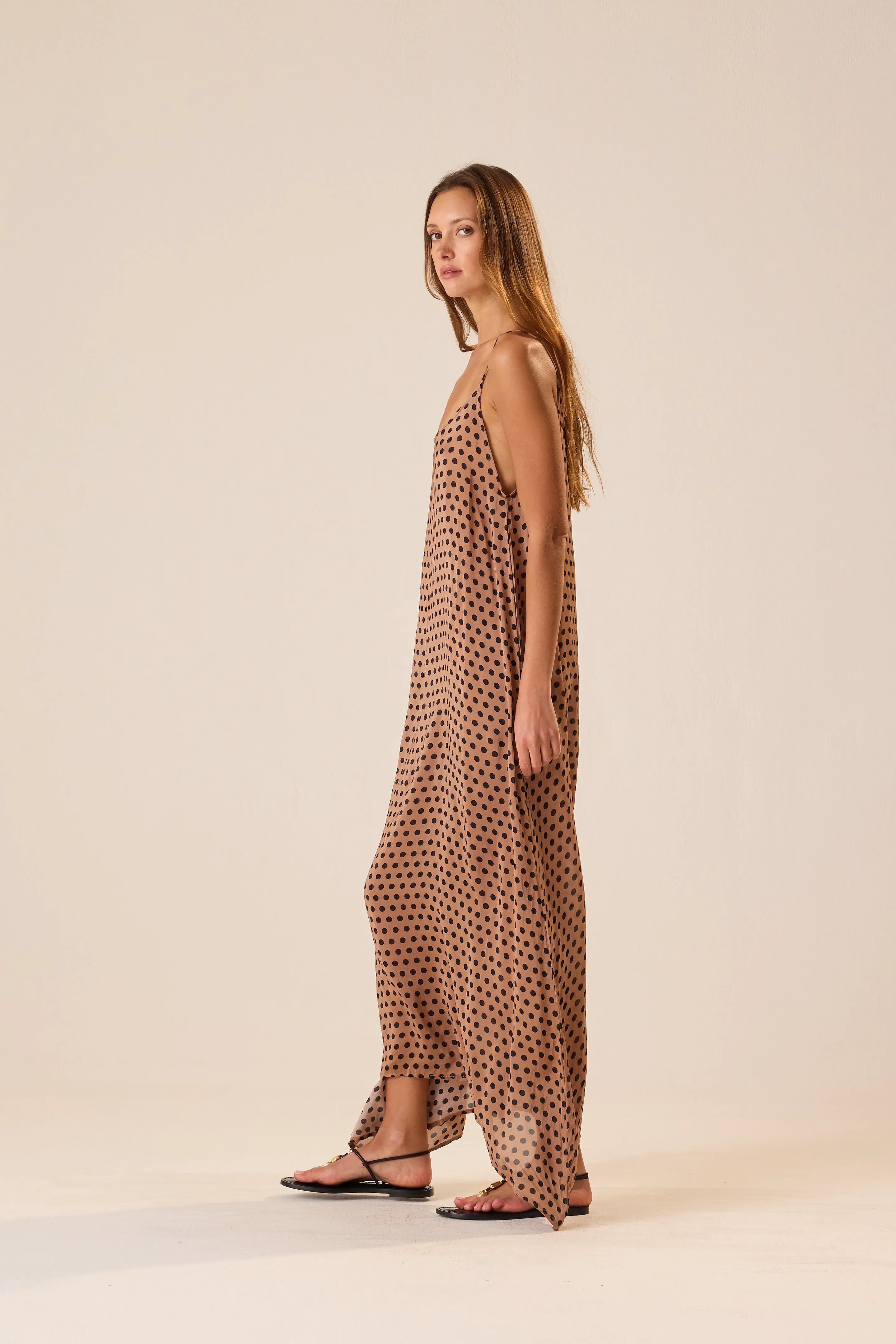 GRANDE POLKA DOT BLACK & TAN
