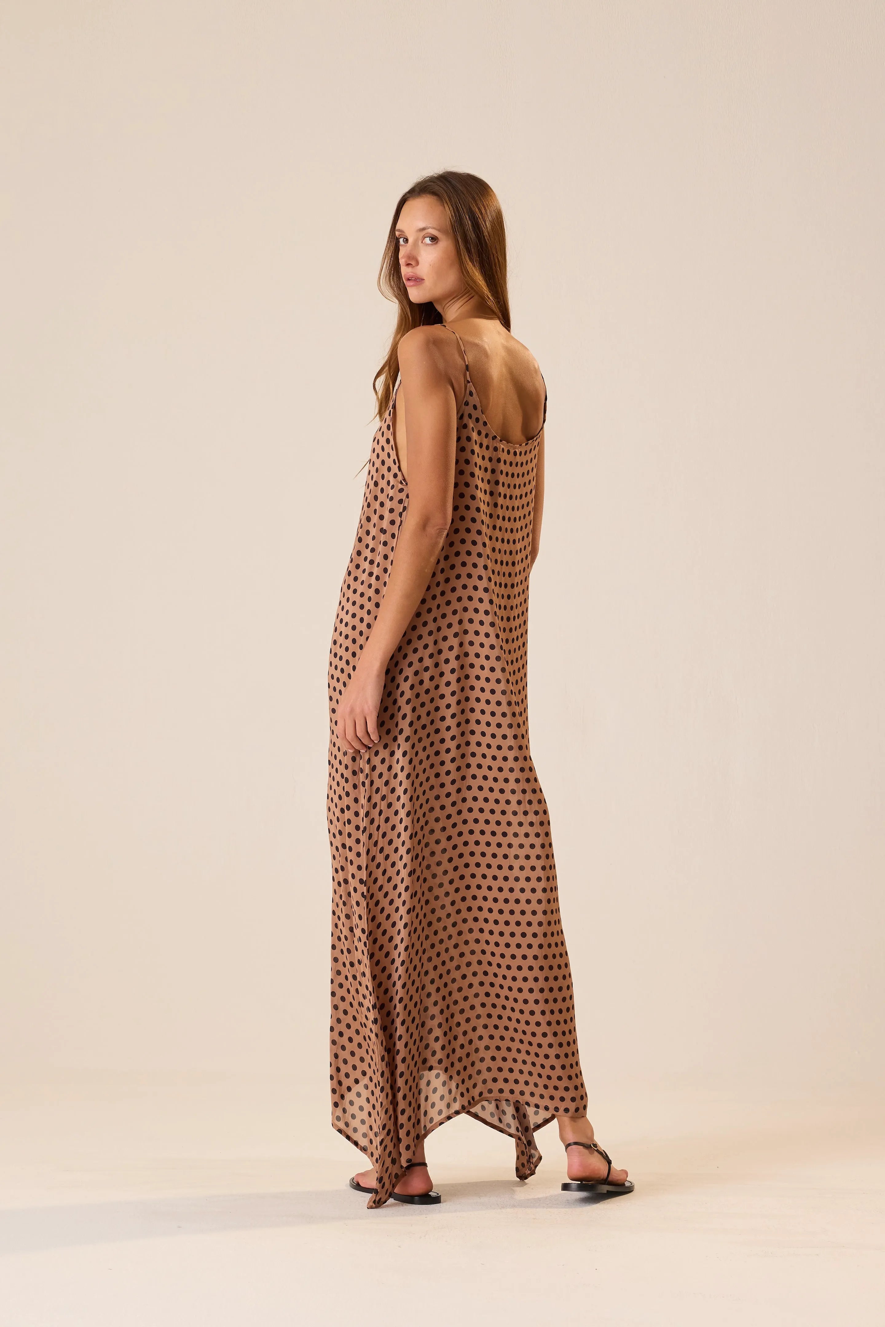 GRANDE POLKA DOT BLACK & TAN