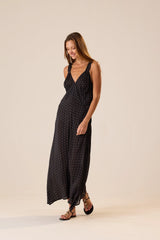 PETITE POLKA DOT BLACK & TAN