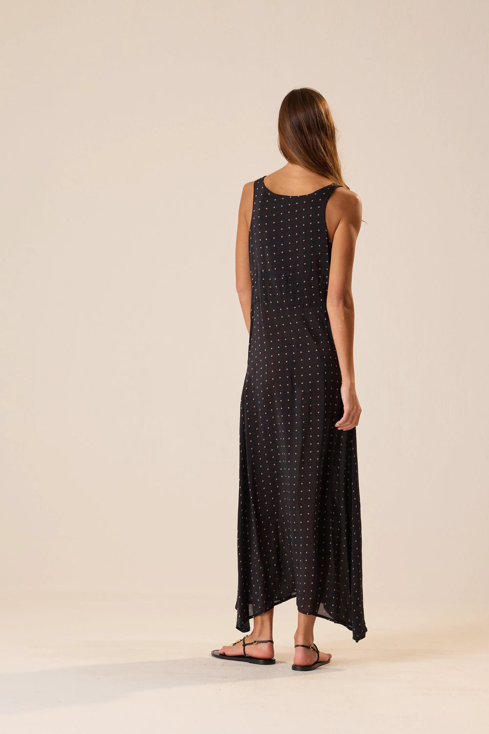 PETITE POLKA DOT BLACK & TAN