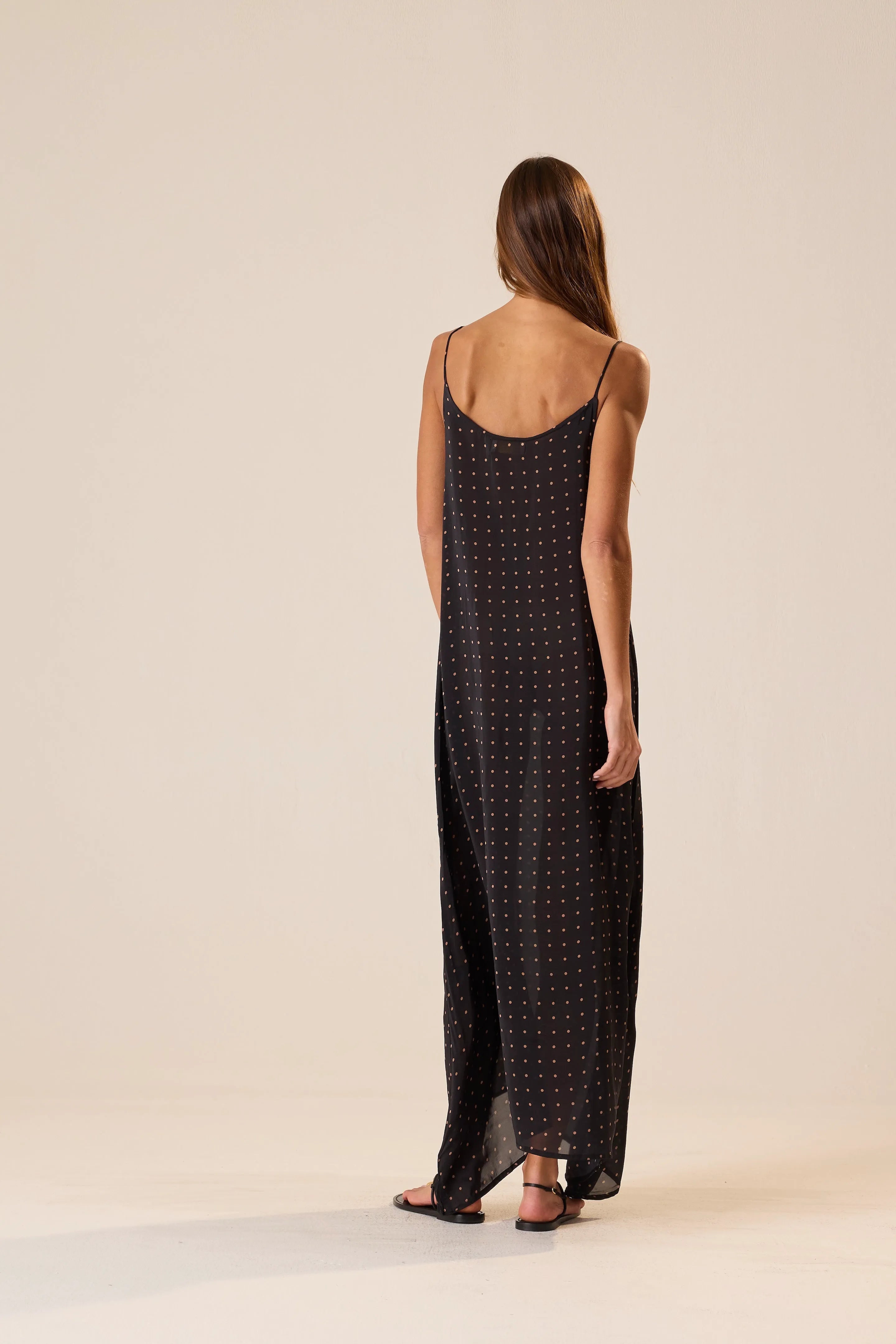 PETITE POLKA DOT BLACK & TAN