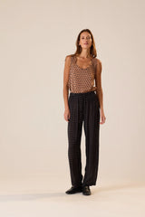 GRANDE POLKA DOT BLACK & TAN