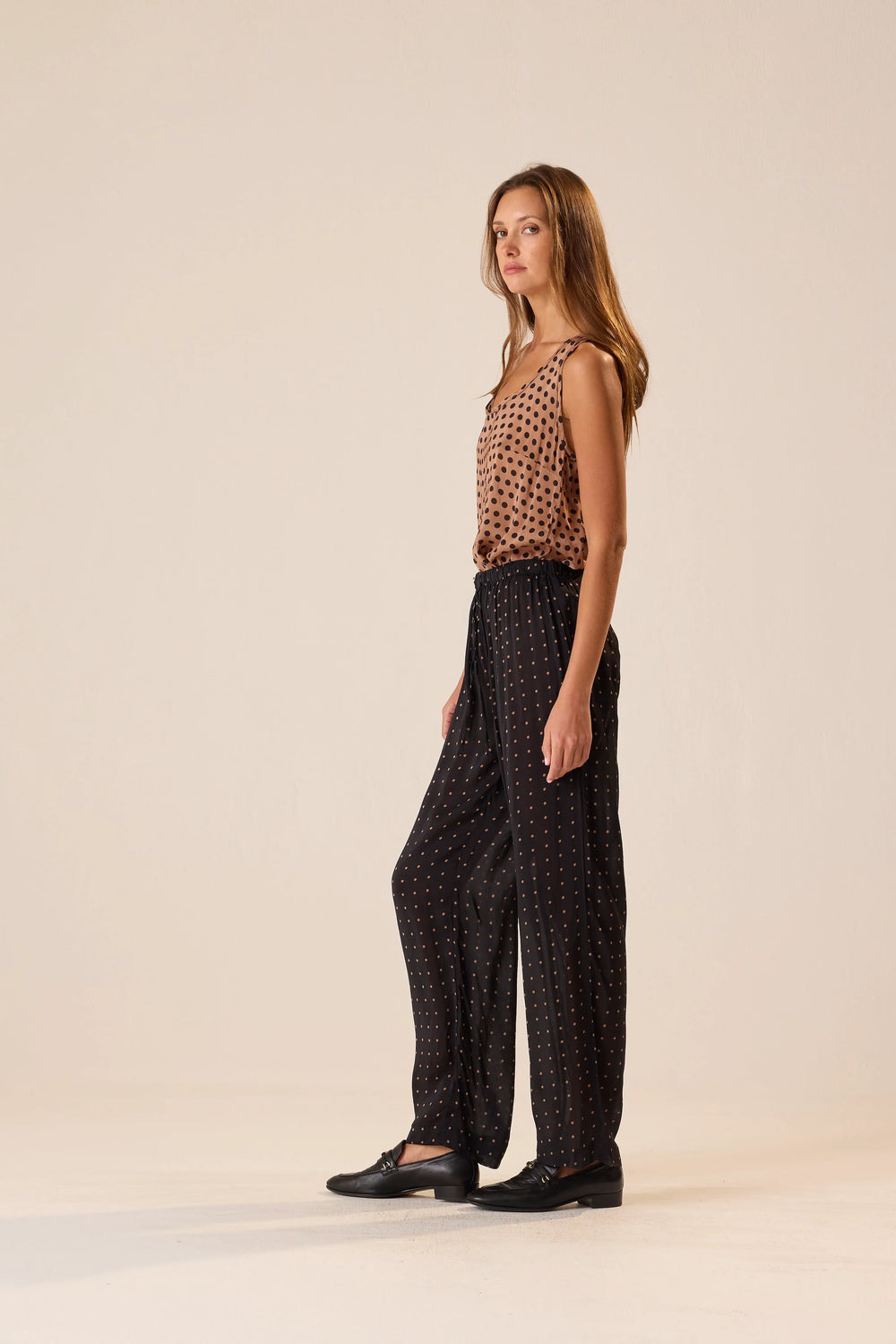 GRANDE POLKA DOT BLACK & TAN