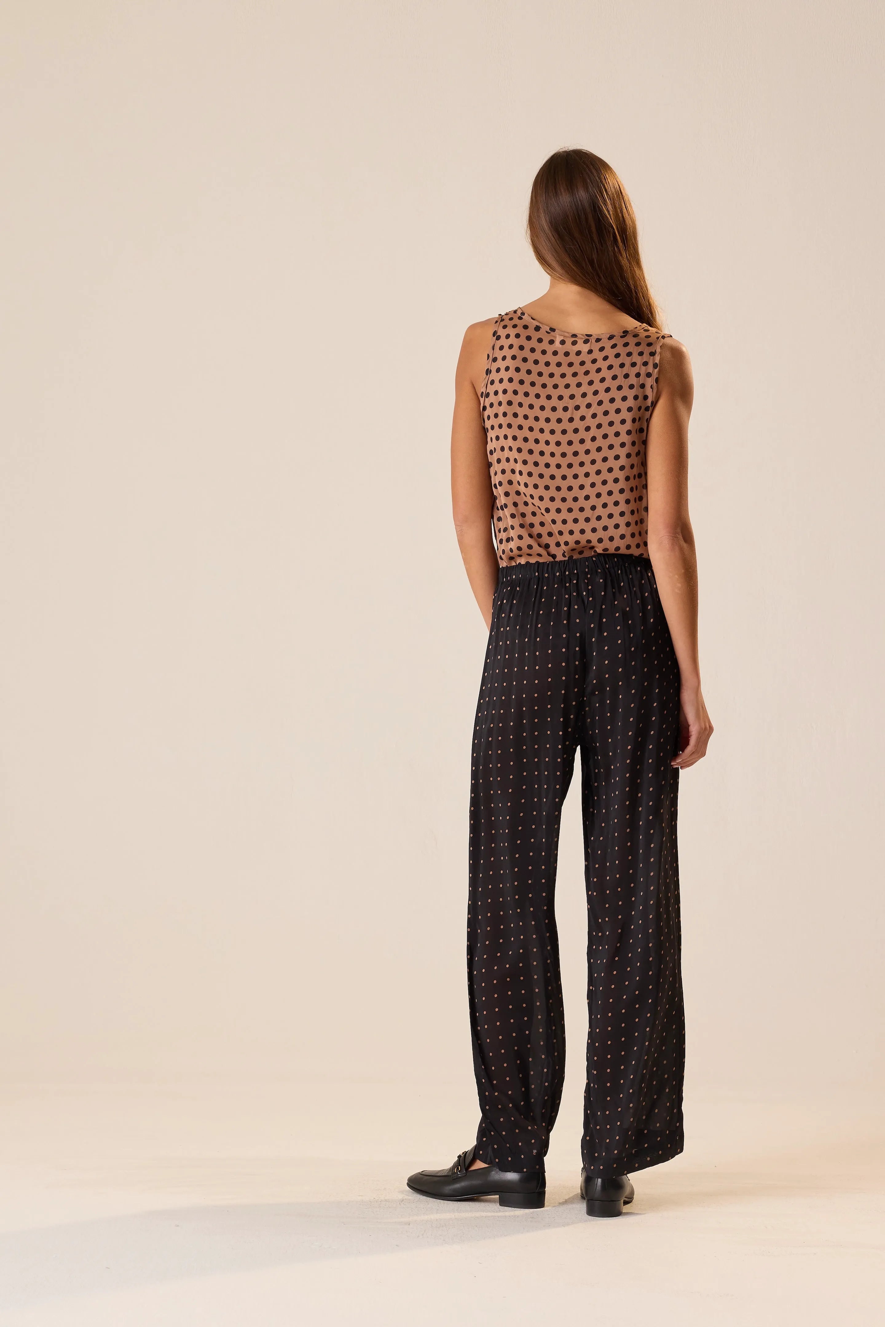 GRANDE POLKA DOT BLACK & TAN