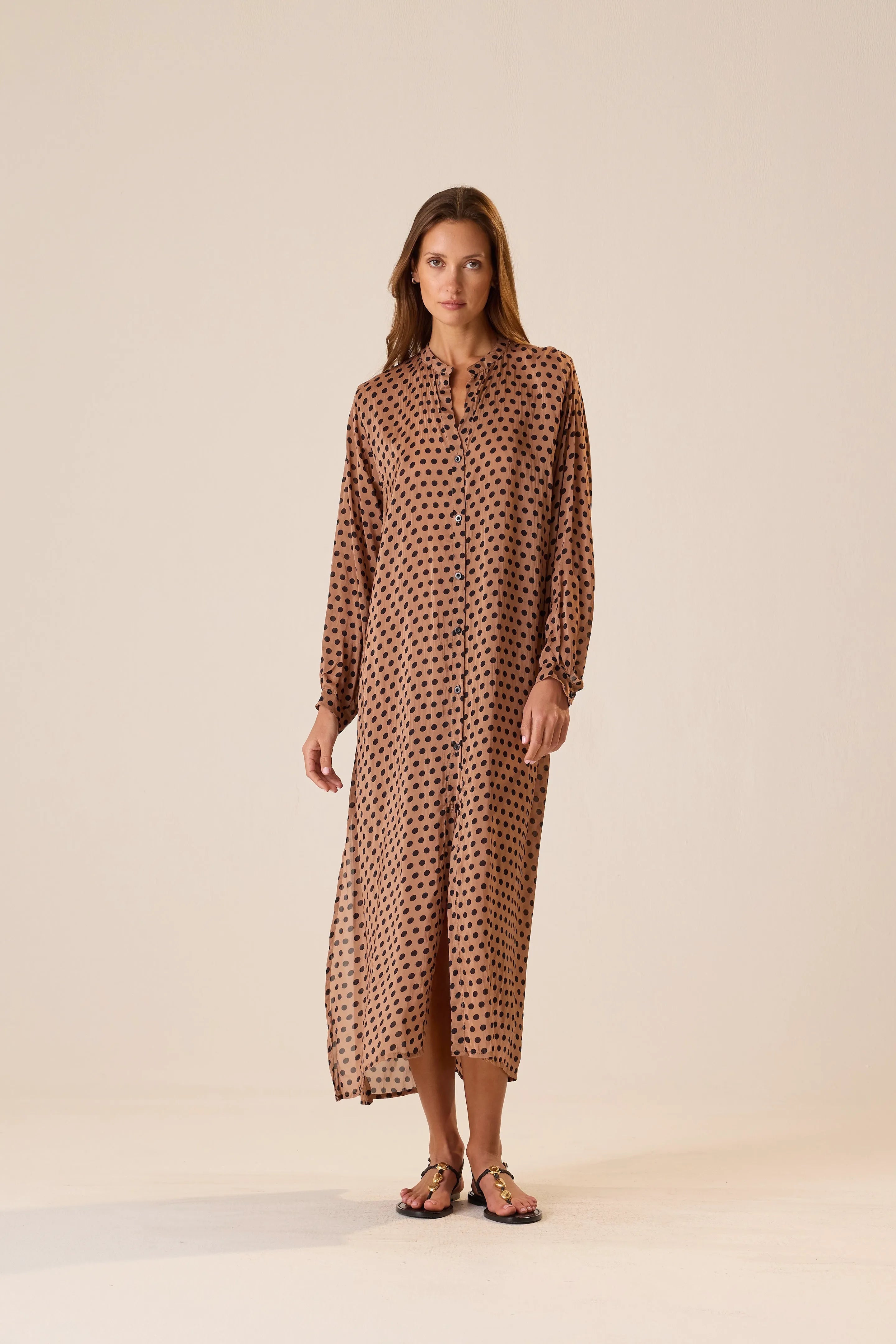 GRANDE POLKA DOT BLACK & TAN